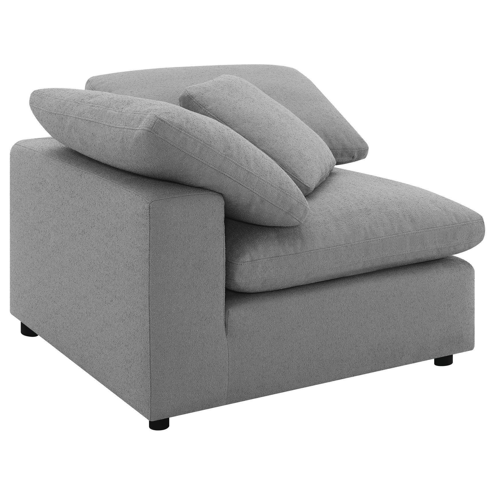 Raleigh 5-piece Boucle Upholstered Modular Sectional Grey - Tampa Furniture Outlet