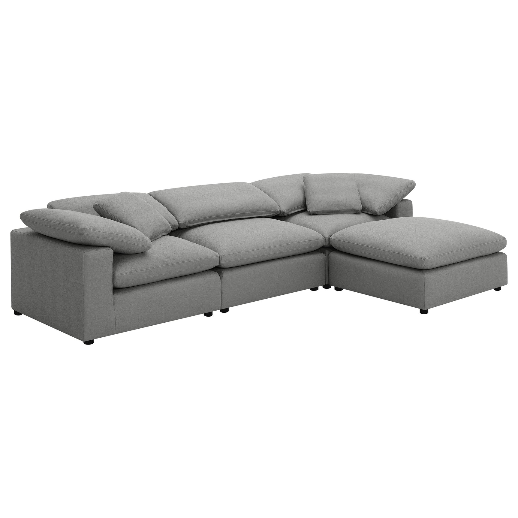 Raleigh Boucle Upholstered Armless Chair Grey - Tampa Furniture Outlet