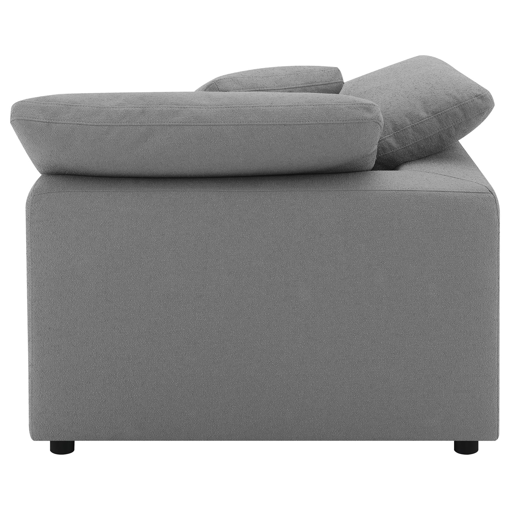 Raleigh Boucle Upholstered Corner Chair Grey - Tampa Furniture Outlet