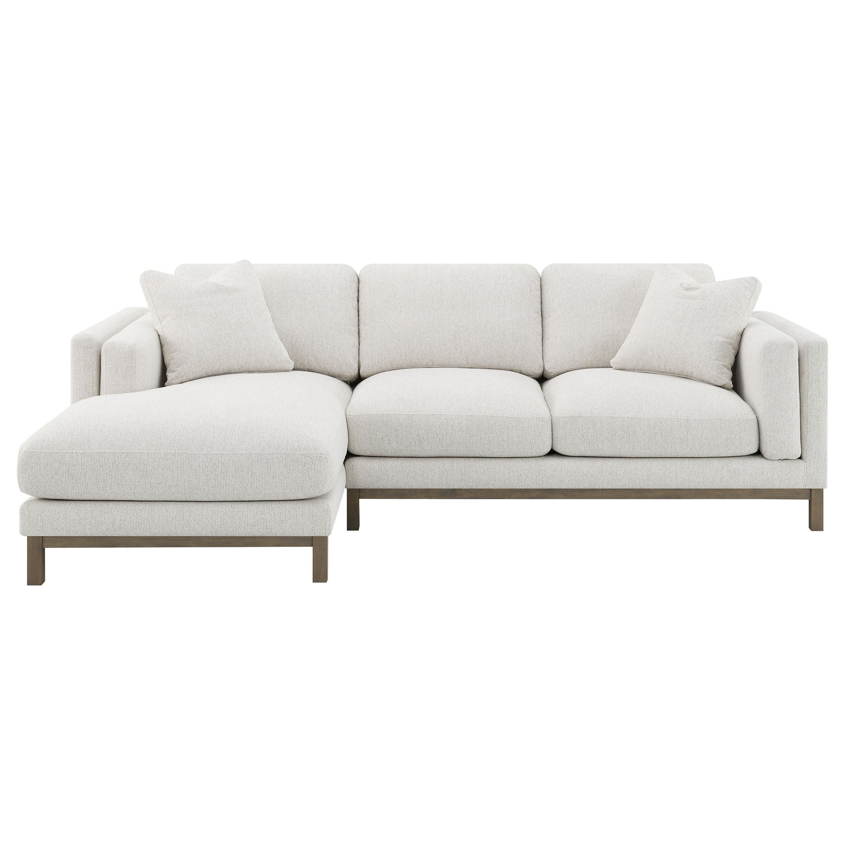 Geneva Boucle Upholstered Sectional Chaise Sofa Sand - Tampa Furniture Outlet