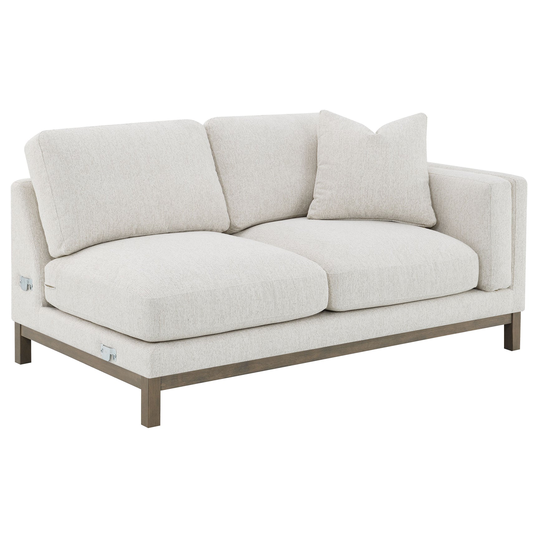 Geneva Boucle Upholstered Sectional Chaise Sofa Sand - Tampa Furniture Outlet