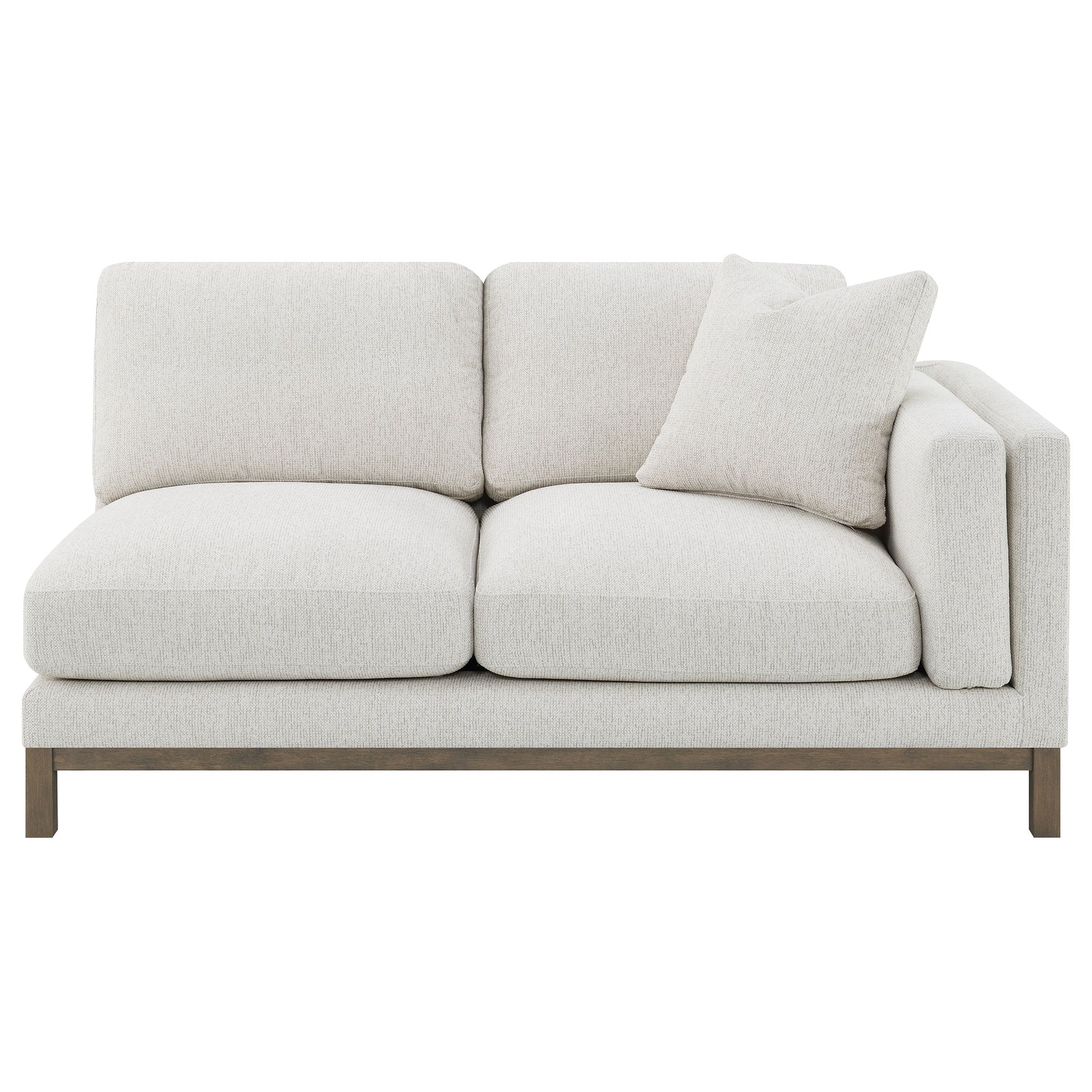 Geneva Boucle Upholstered Sectional Chaise Sofa Sand - Tampa Furniture Outlet