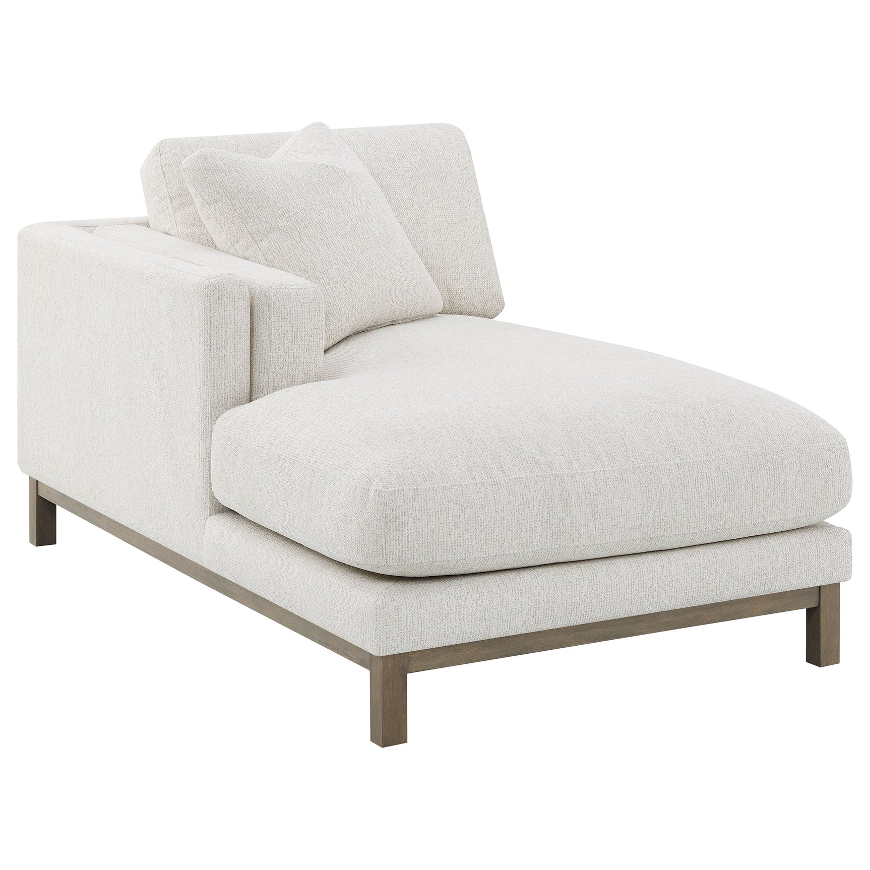 Geneva Boucle Upholstered Sectional Chaise Sofa Sand - Tampa Furniture Outlet