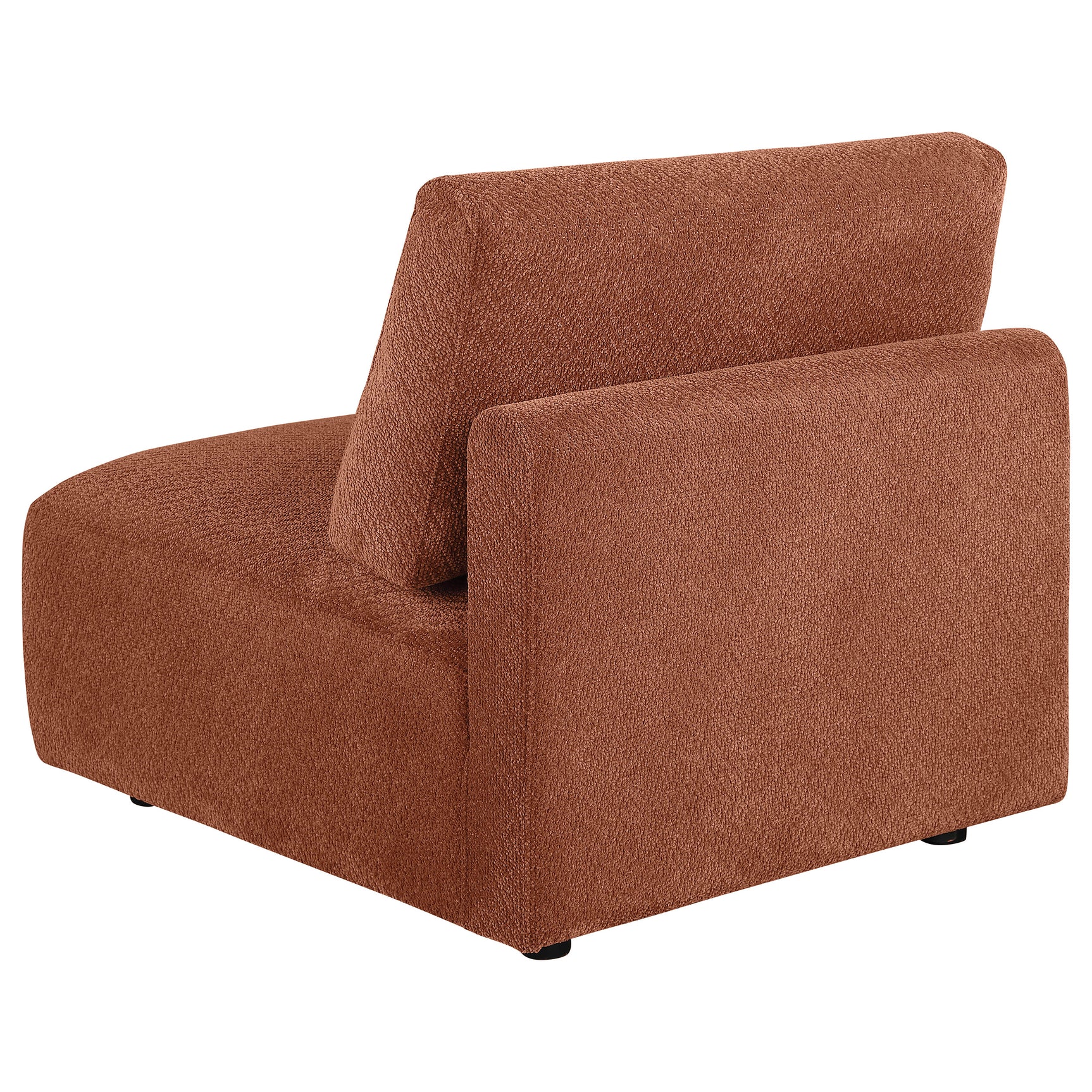 Elysia Fabric Upholstered Modular Armless Chair Coral