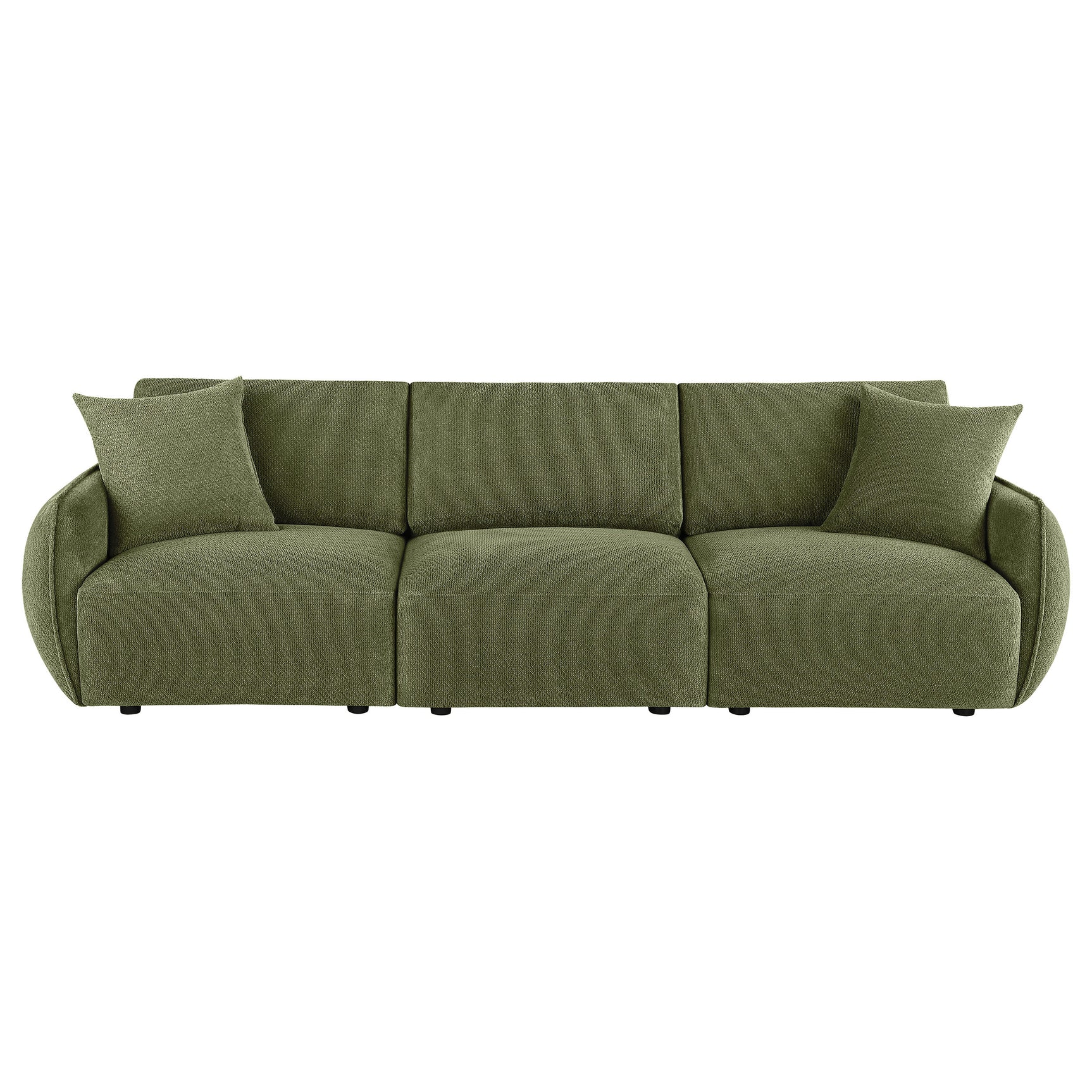 Elysia Fabric Upholstered Modular Lounge Sofa Green