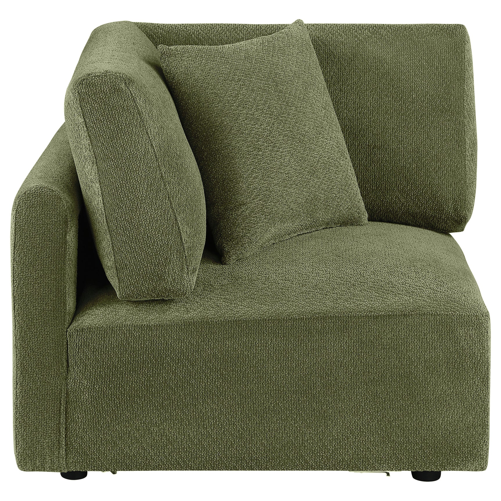 Tampa Furniture Outlet - Coaster - Elysia Fabric Upholstered Modular Corner Chair Green - 551896