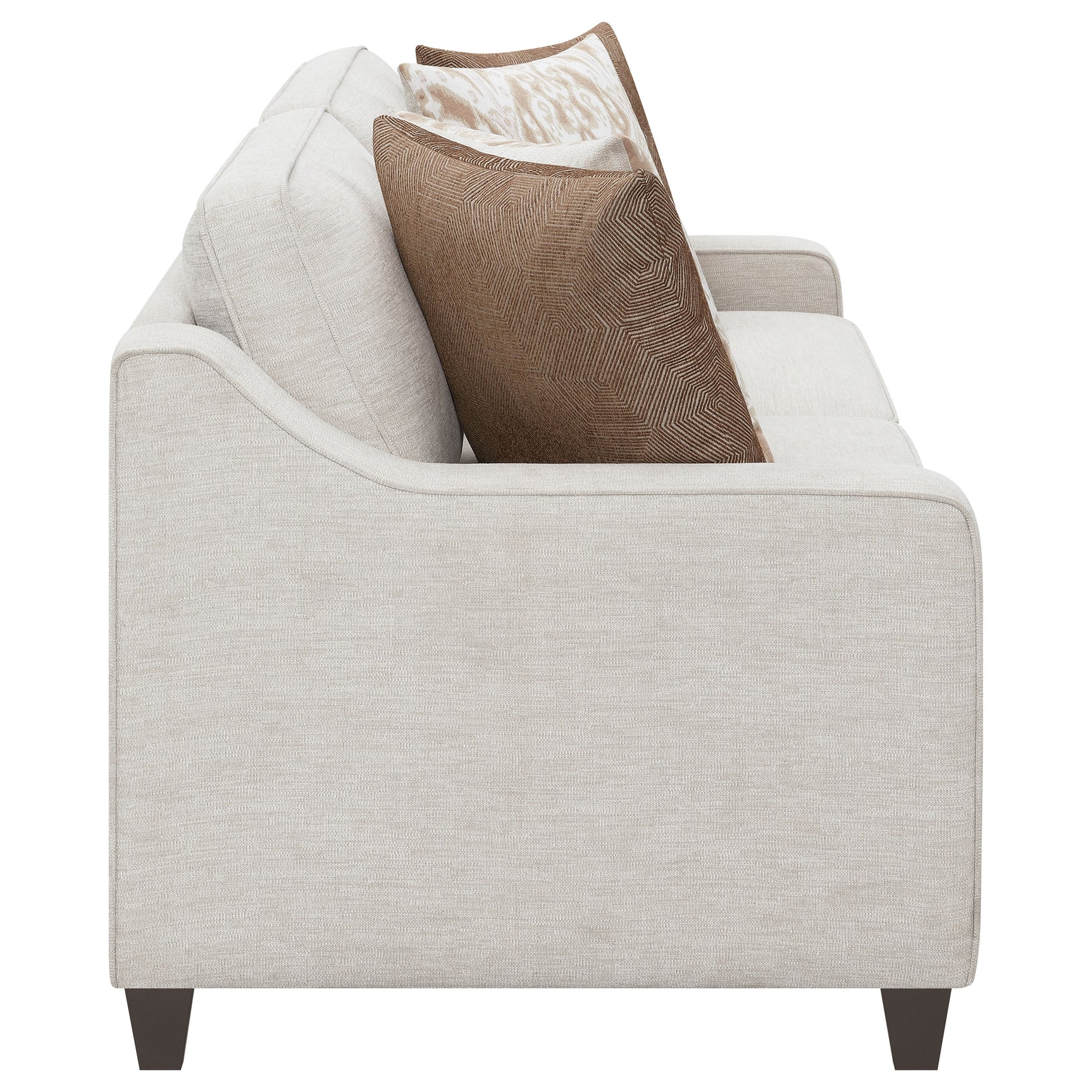 Christine 2-piece Upholstered Sloped Arm Sofa Set Beige - Tampa Furniture Outlet