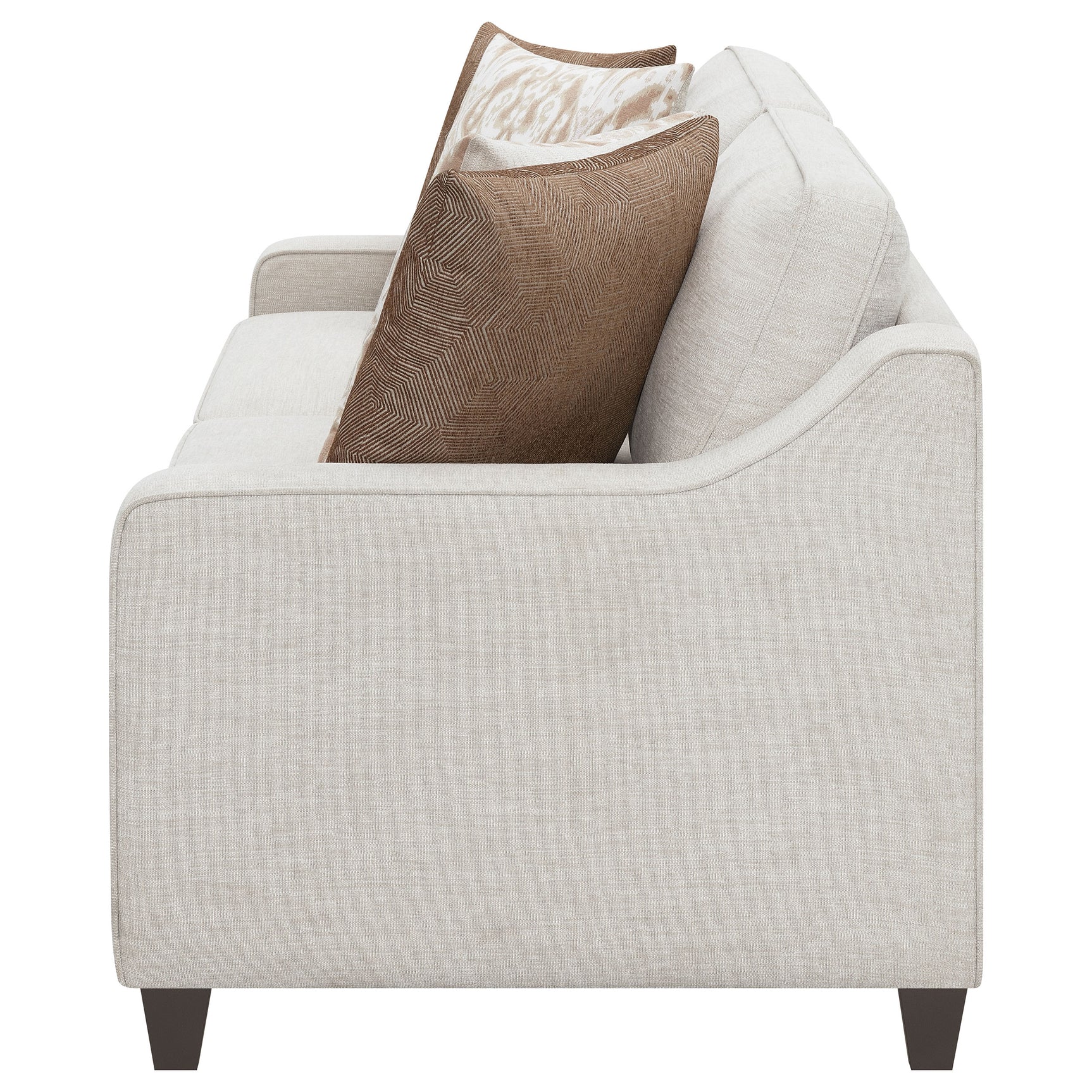 Christine Upholstered Sloped Arm Sofa Beige - Tampa Furniture Outlet