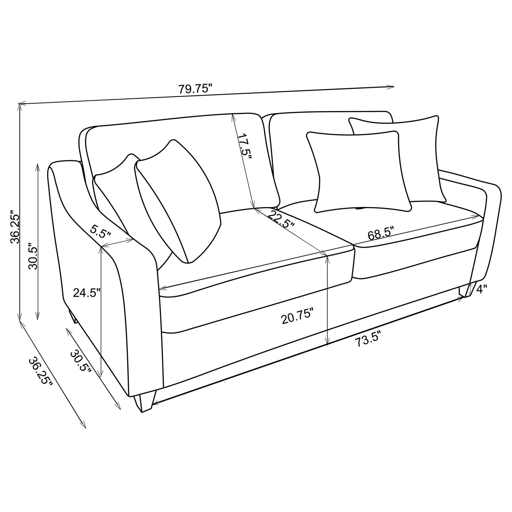Christine Upholstered Sloped Arm Sofa Beige - Tampa Furniture Outlet