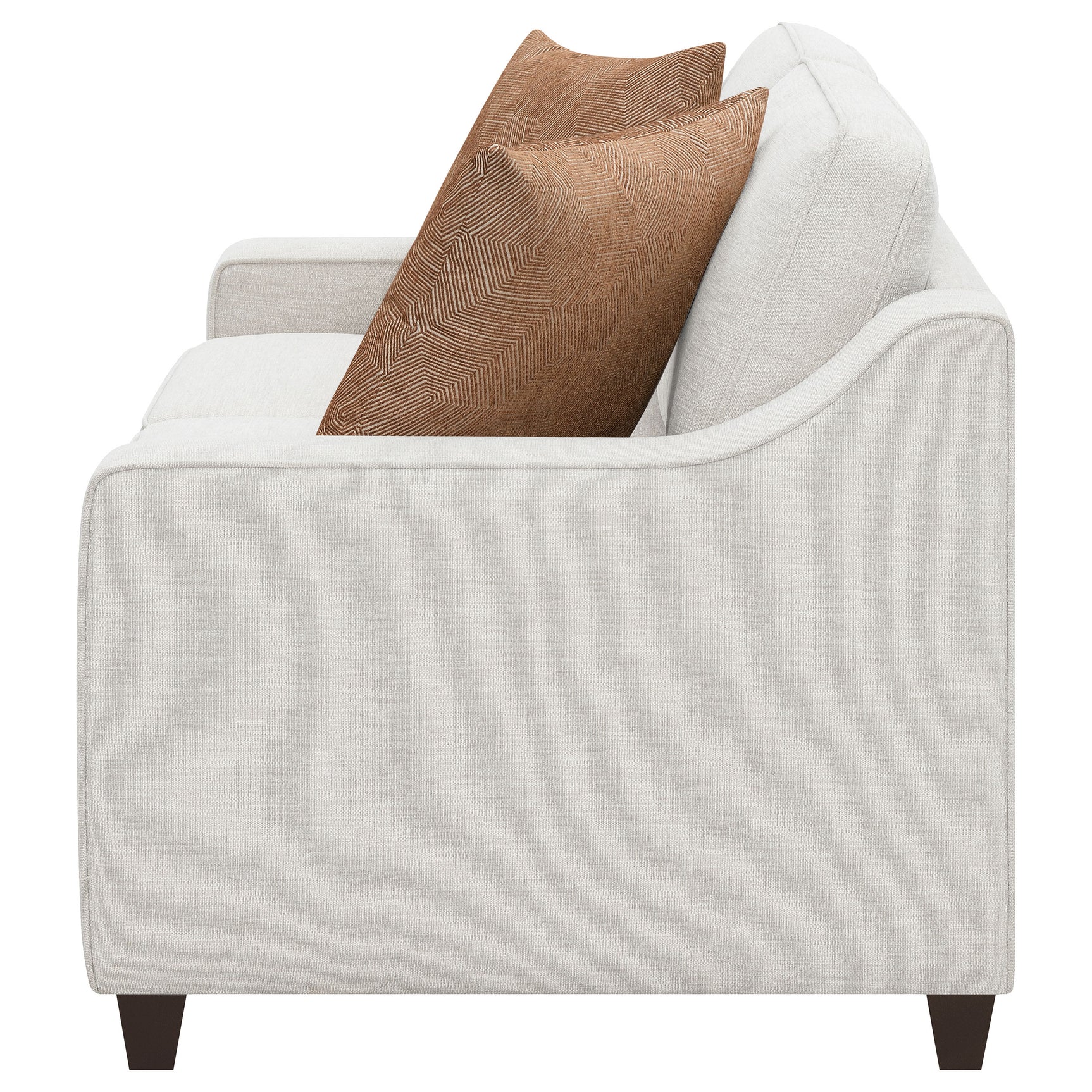 Christine Upholstered Sloped Arm Loveseat Beige - Tampa Furniture Outlet