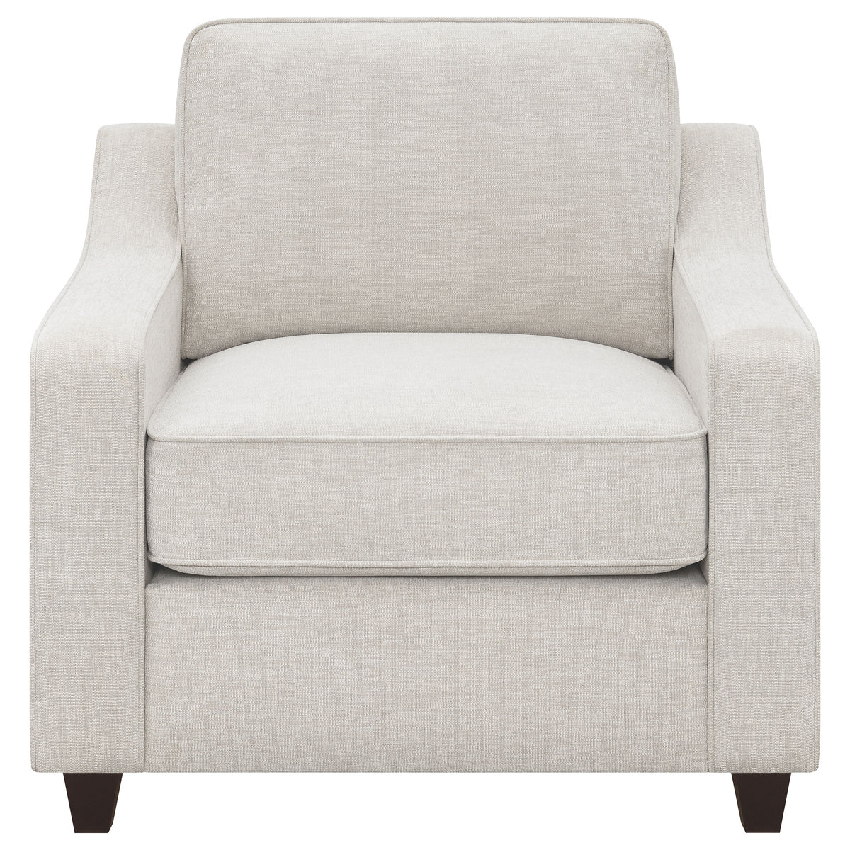 Christine Upholstered Sloped Arm Accent Chair Beige