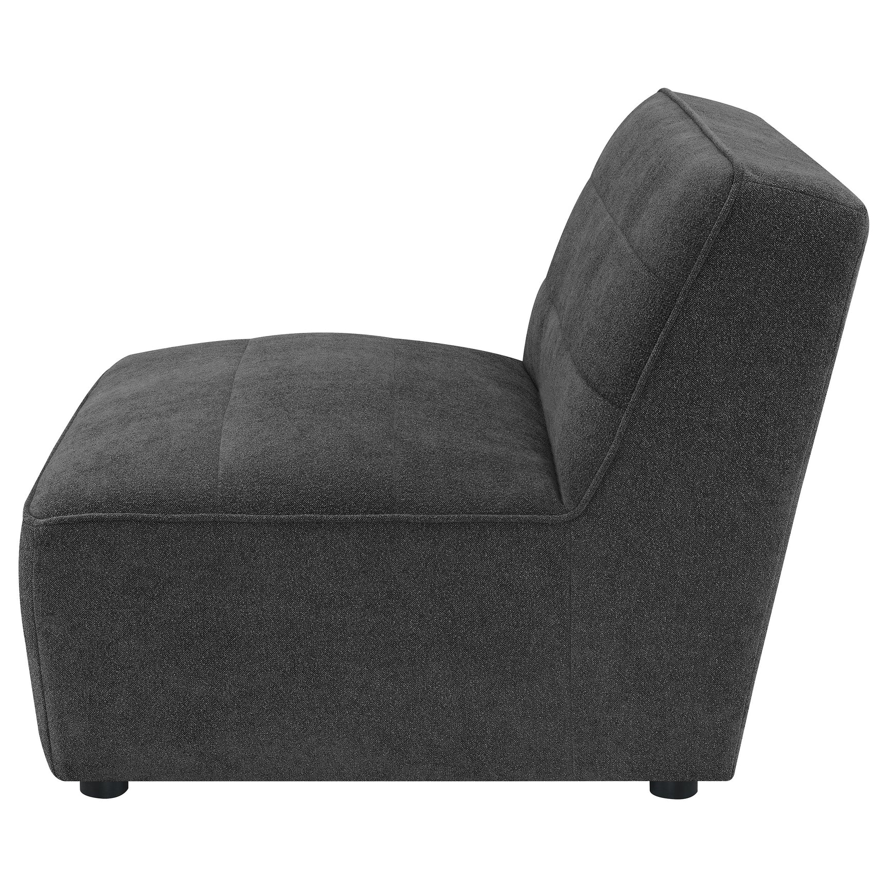 Sunny Upholstered Armless Chair Dark Charcoal - Tampa Furniture Outlet