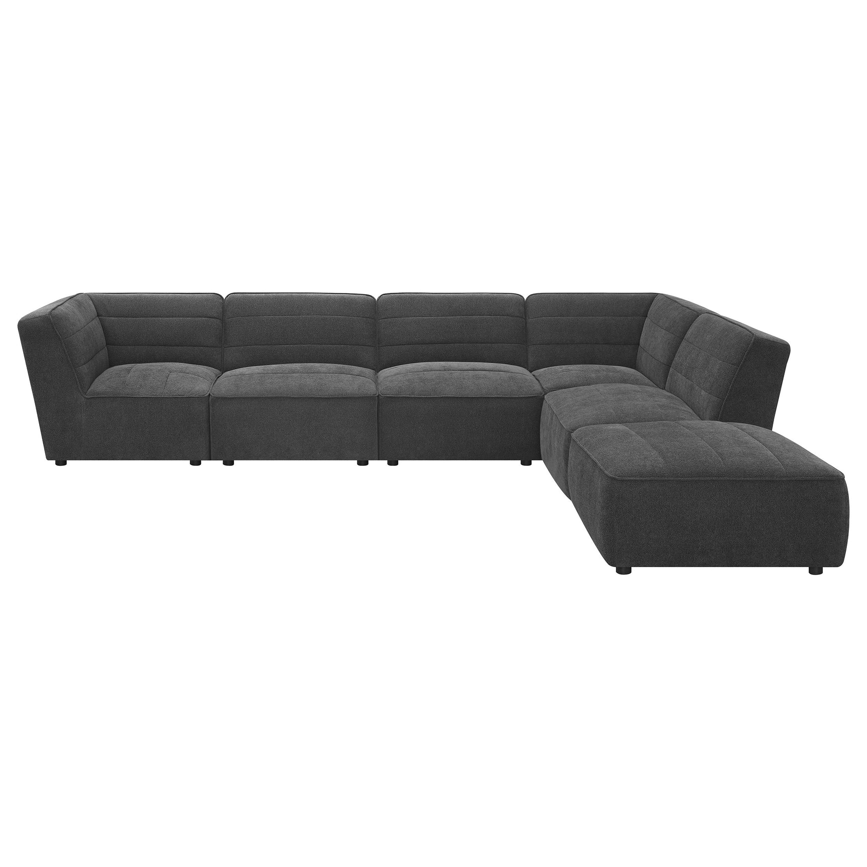 Sunny Upholstered Armless Chair Dark Charcoal - Tampa Furniture Outlet