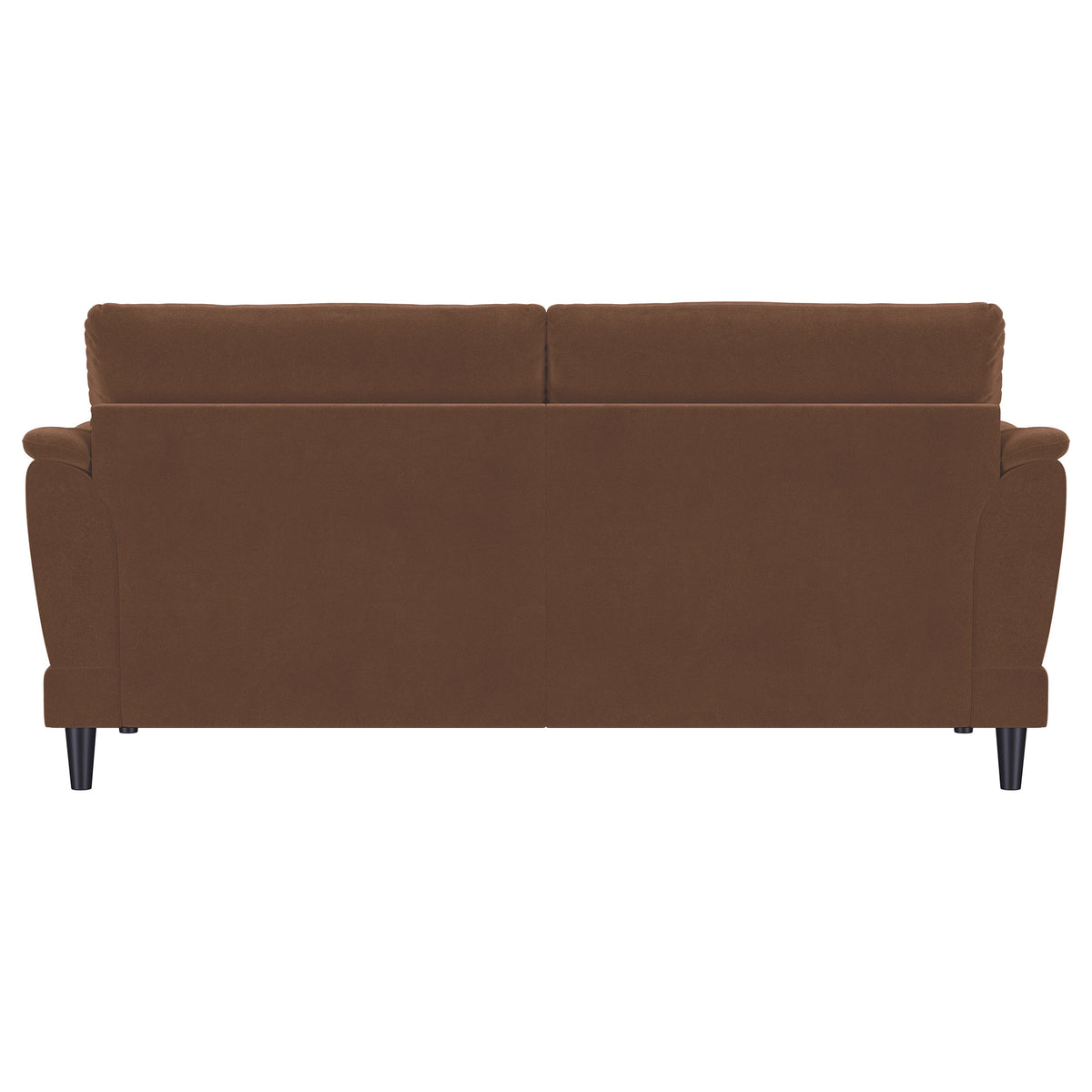 Selma Velvet Upholstered Crescent Arm Sofa Rust