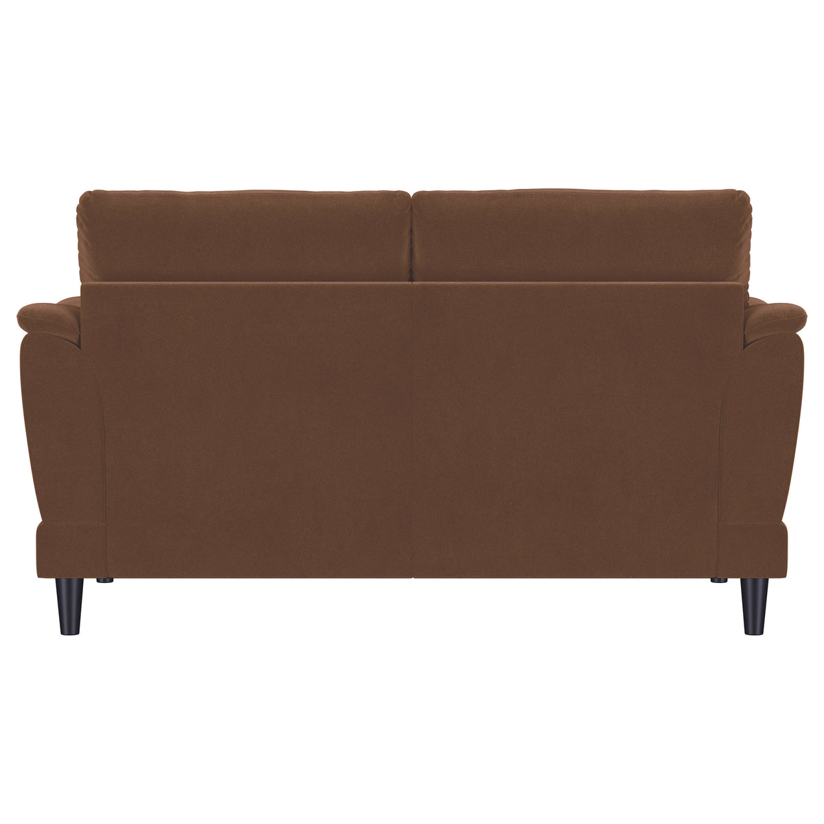 Selma Velvet Upholstered Crescent Arm Loveseat Rust