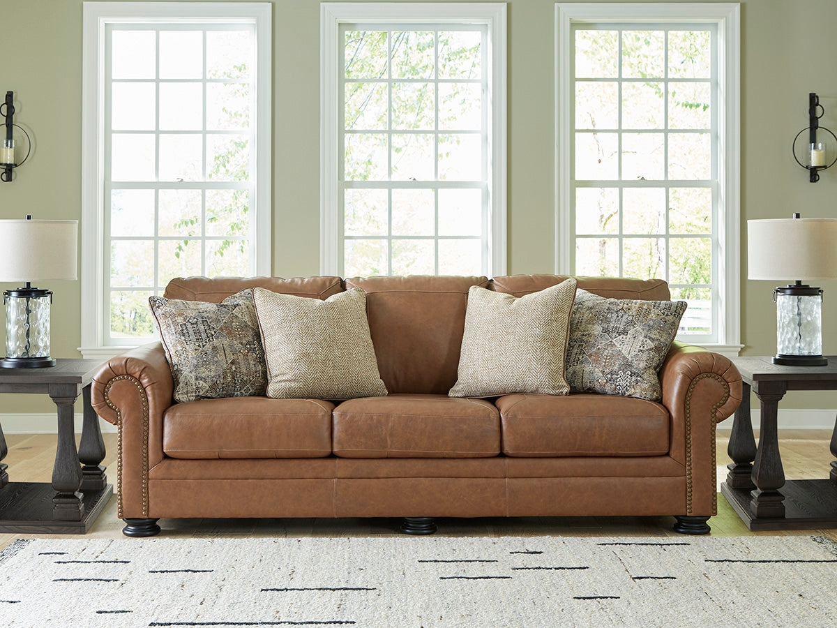 Tampa Furniture Outlet - Ashley Furniture - Carianna Living Room - Loveseat / Caramel - 5760435