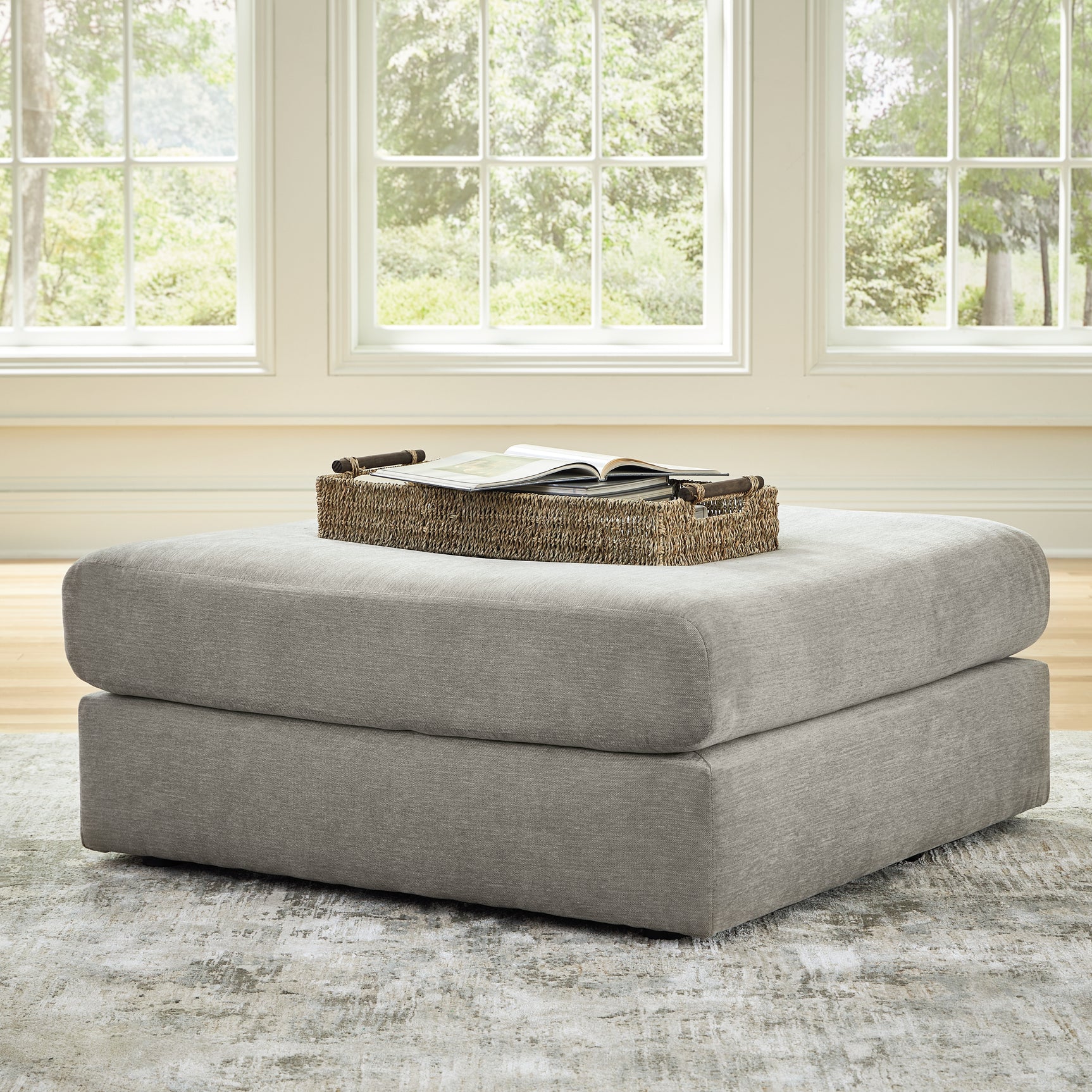 Tampa Furniture Outlet - Ashley Furniture - Avaliyah Living Room - Oversized Accent Ottoman / Ash - 5810308