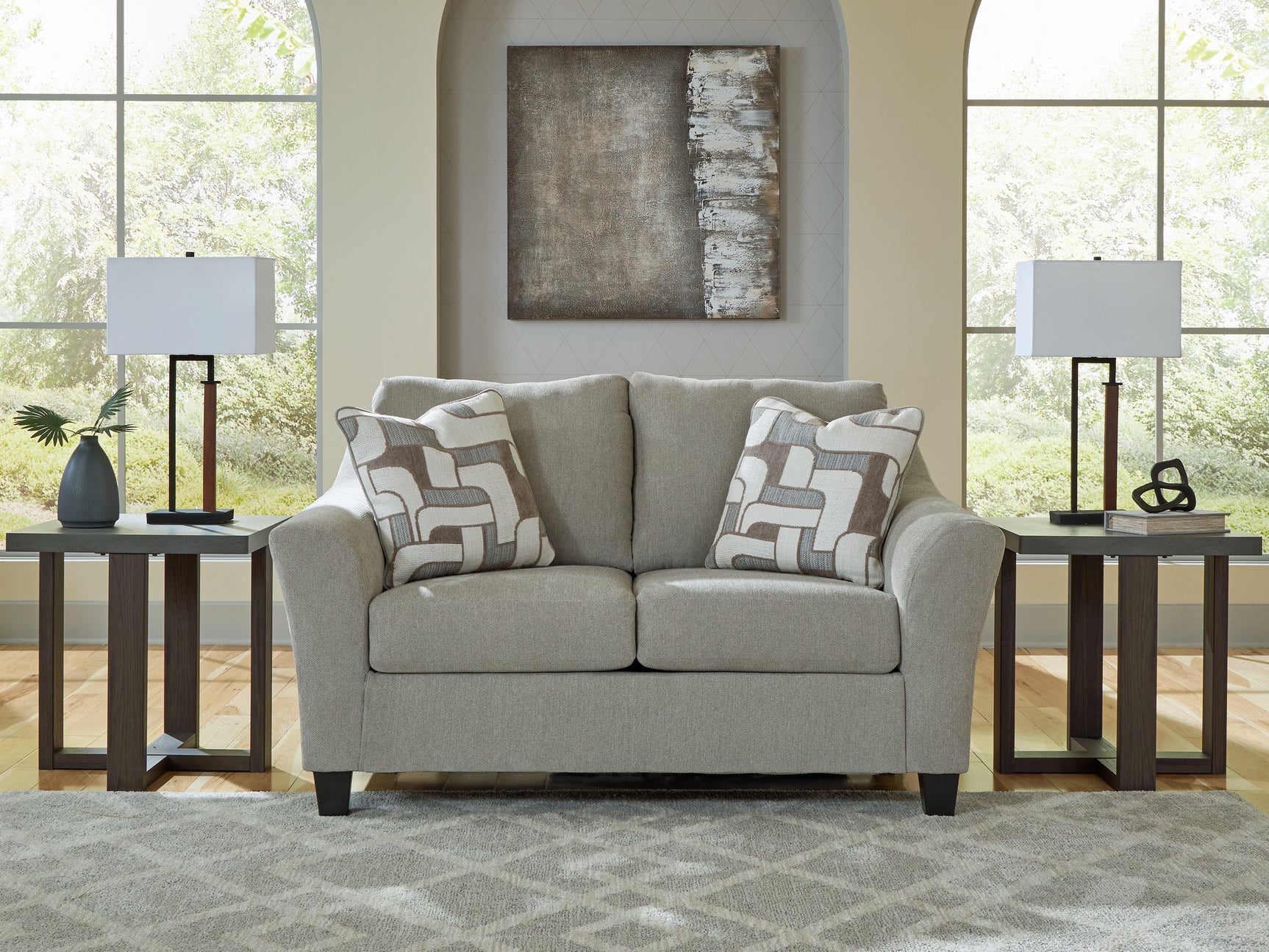Tampa Furniture Outlet - Ashley Furniture - Willarae Living Room - Loveseat / Taupe - 5980335