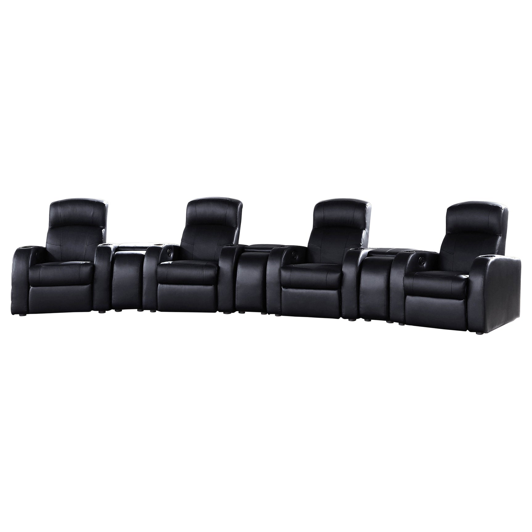 Tampa Furniture Outlet - Coaster - Cyrus 7-piece Upholstered Home Theater Seating - 600001-S4A