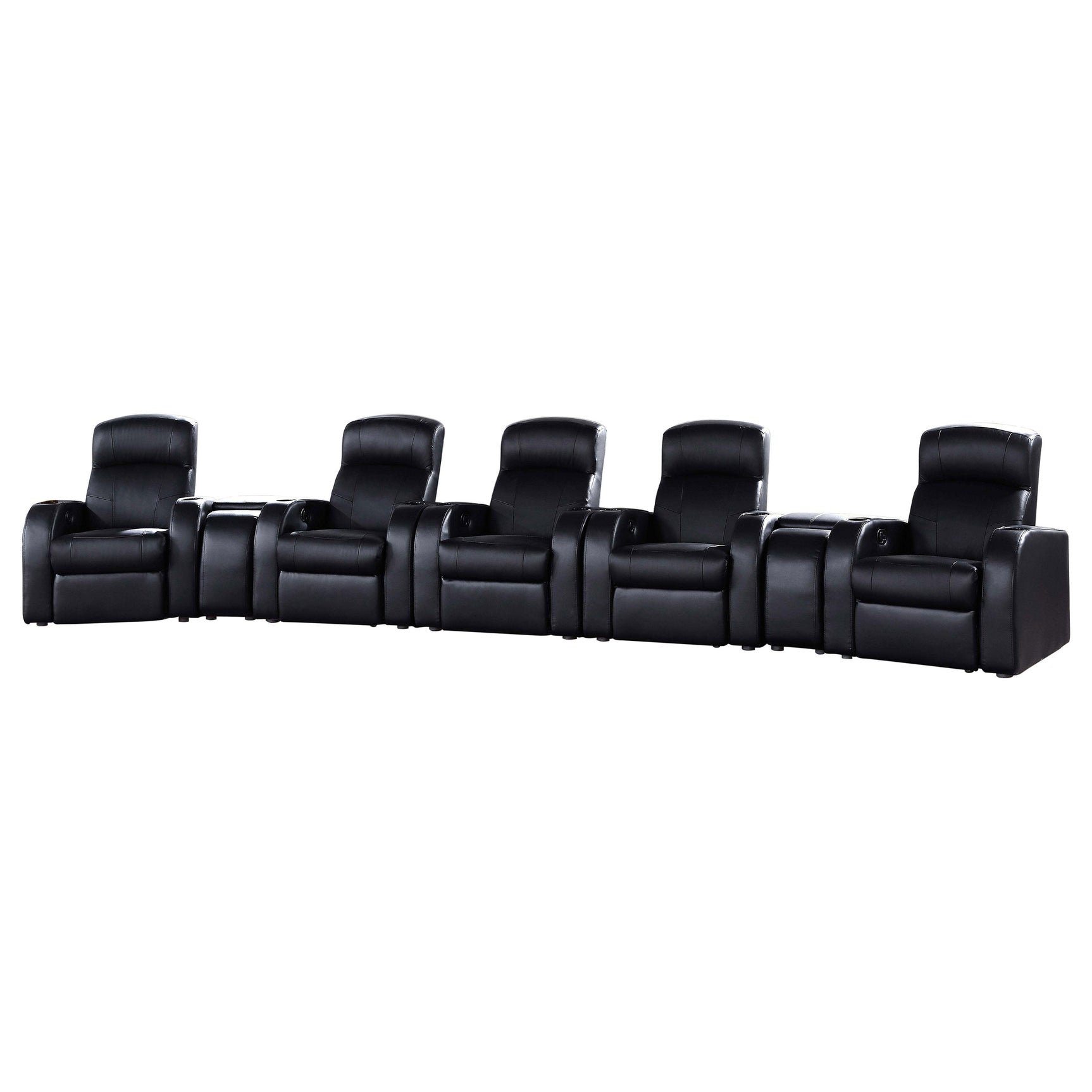 Tampa Furniture Outlet - Coaster - Cyrus 7-piece Upholstered Home Theater Seating - 600001-S5B