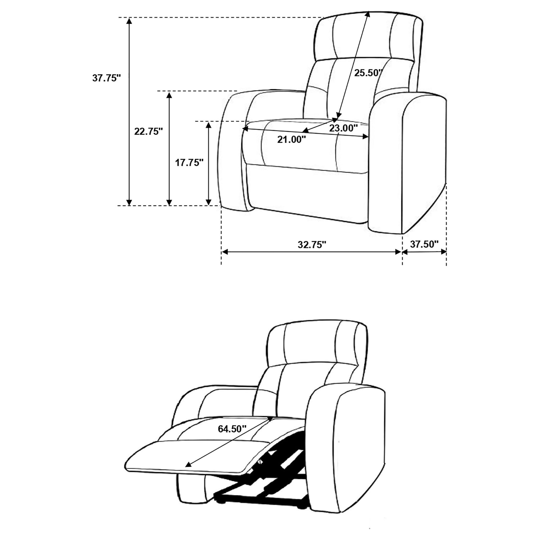 Cyrus 7-piece Upholstered Home Theater Seating - Tampa Furniture Outlet