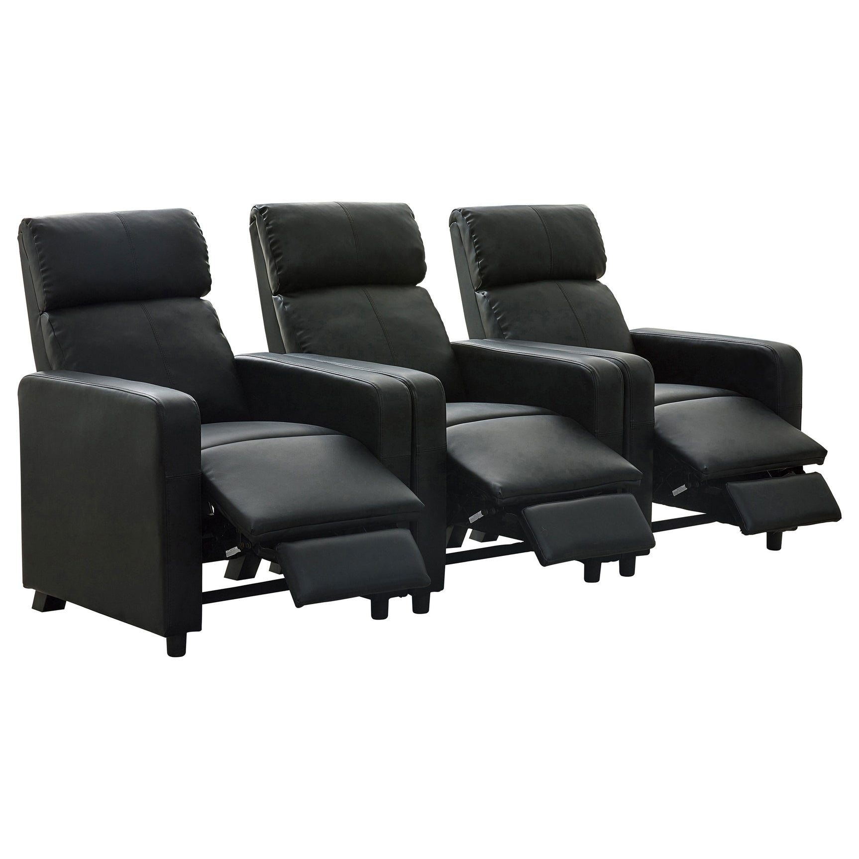 Toohey Upholstered Tufted Recliner Living Room Set Black - Tampa Furniture Outlet