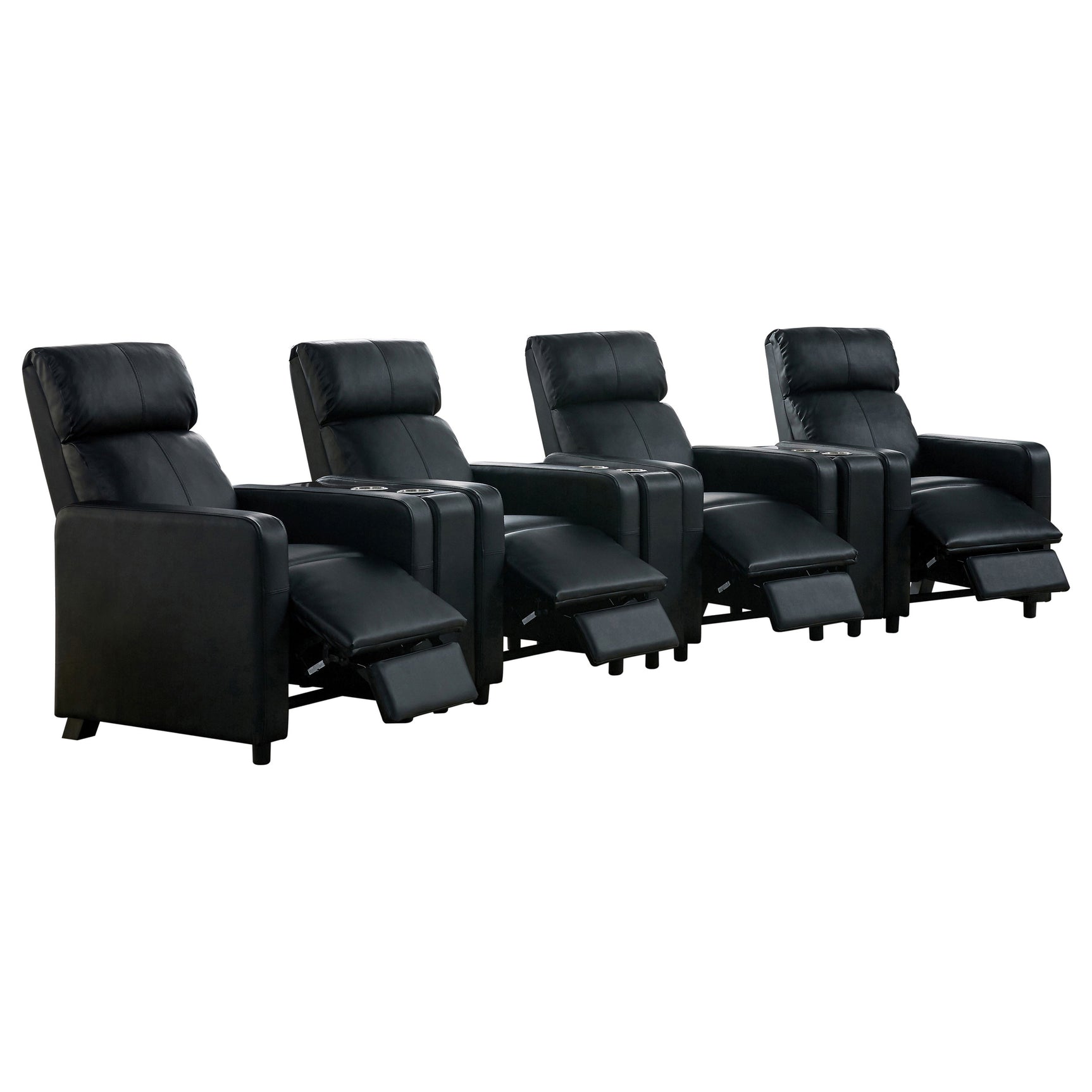 Toohey Upholstered Tufted Recliner Living Room Set Black - Tampa Furniture Outlet