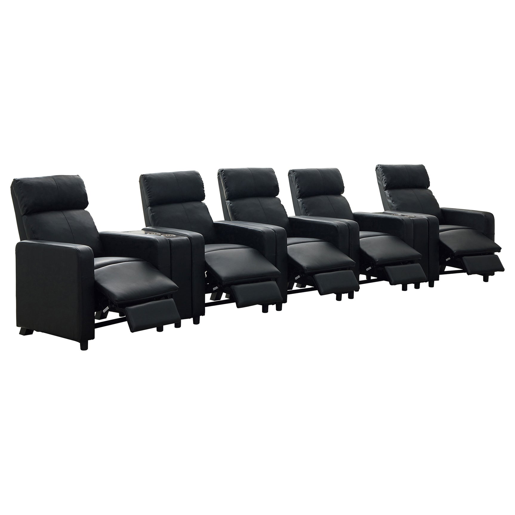 Toohey Upholstered Tufted Recliner Living Room Set Black - Tampa Furniture Outlet