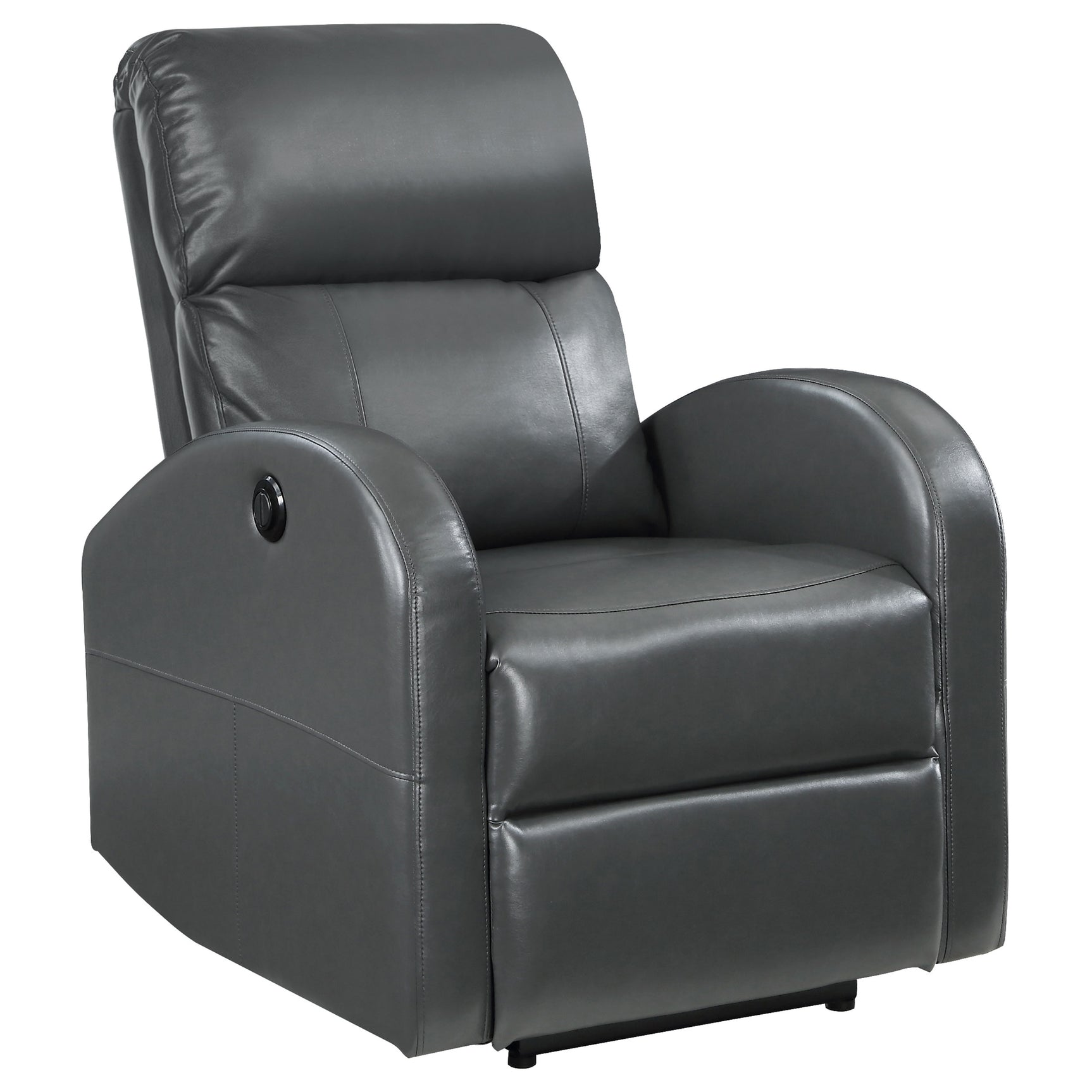 Grant Upholstered Power Recliner Chair Grey - Tampa Furniture Outlet