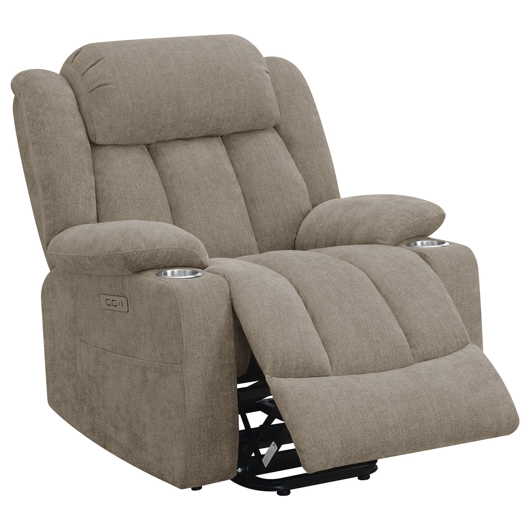 Houston Upholstered Power Lift Recliner Chair Camel - Tampa Furniture Outlet