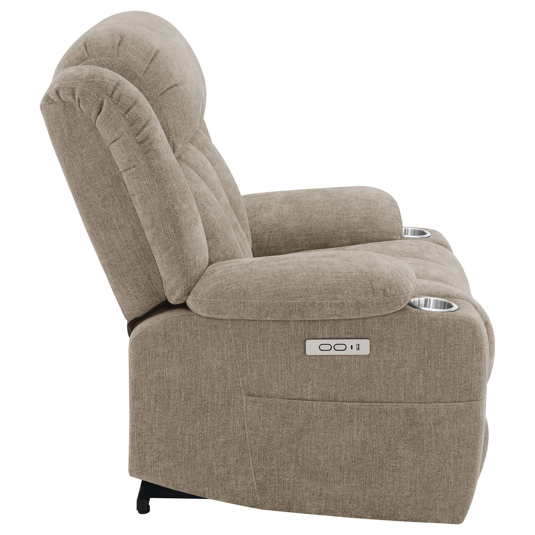 Houston Upholstered Power Lift Recliner Chair Camel - Tampa Furniture Outlet