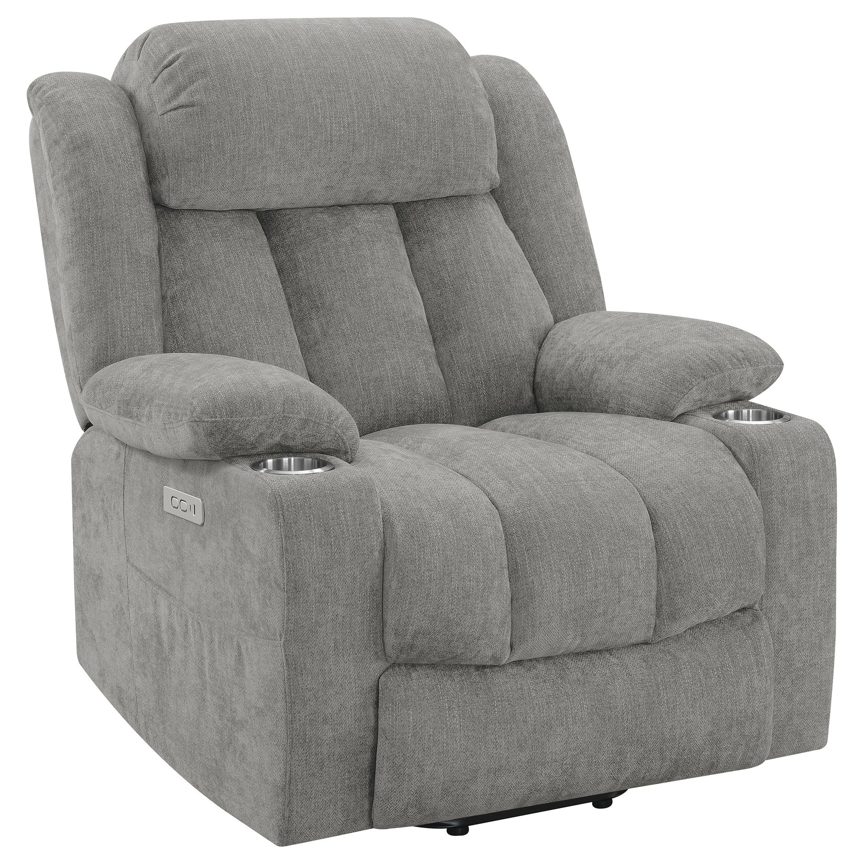 Tampa Furniture Outlet - Coaster - Houston Upholstered Power Lift Recliner Grey - 602284P