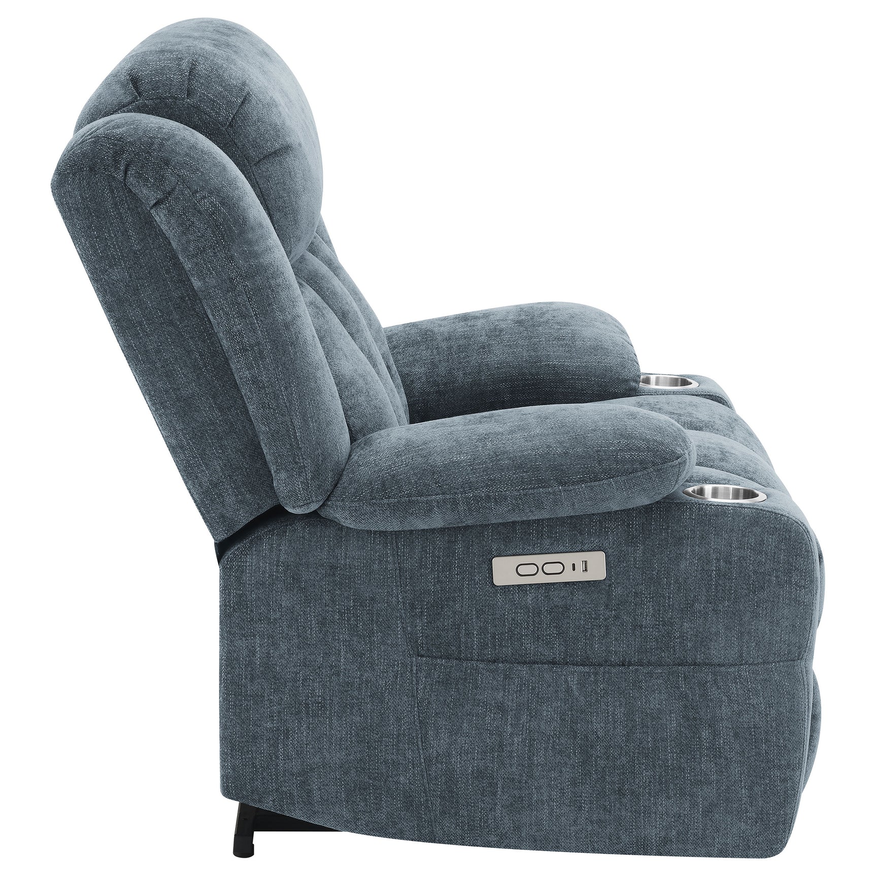 Houston Upholstered Power Lift Recliner Slate Blue - Tampa Furniture Outlet