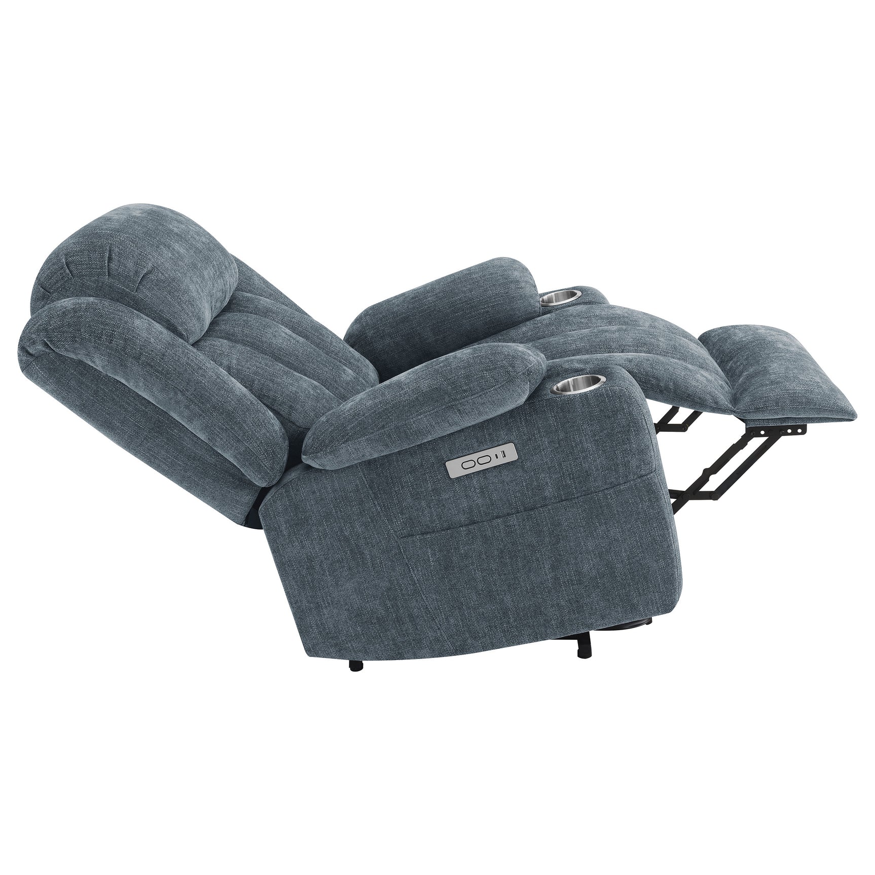 Houston Upholstered Power Lift Recliner Slate Blue - Tampa Furniture Outlet