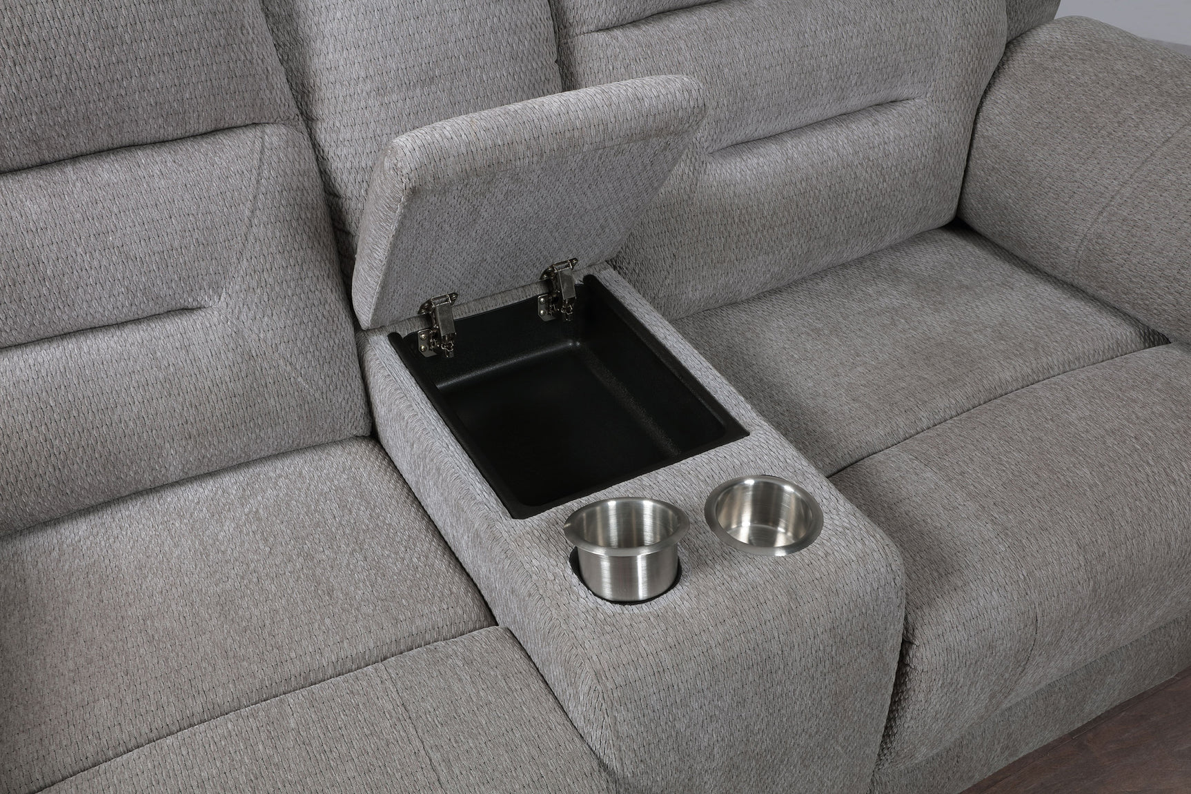Gilson 2-piece Chenille Upholstered Reclining Sofa Set Grey - Tampa Furniture Outlet
