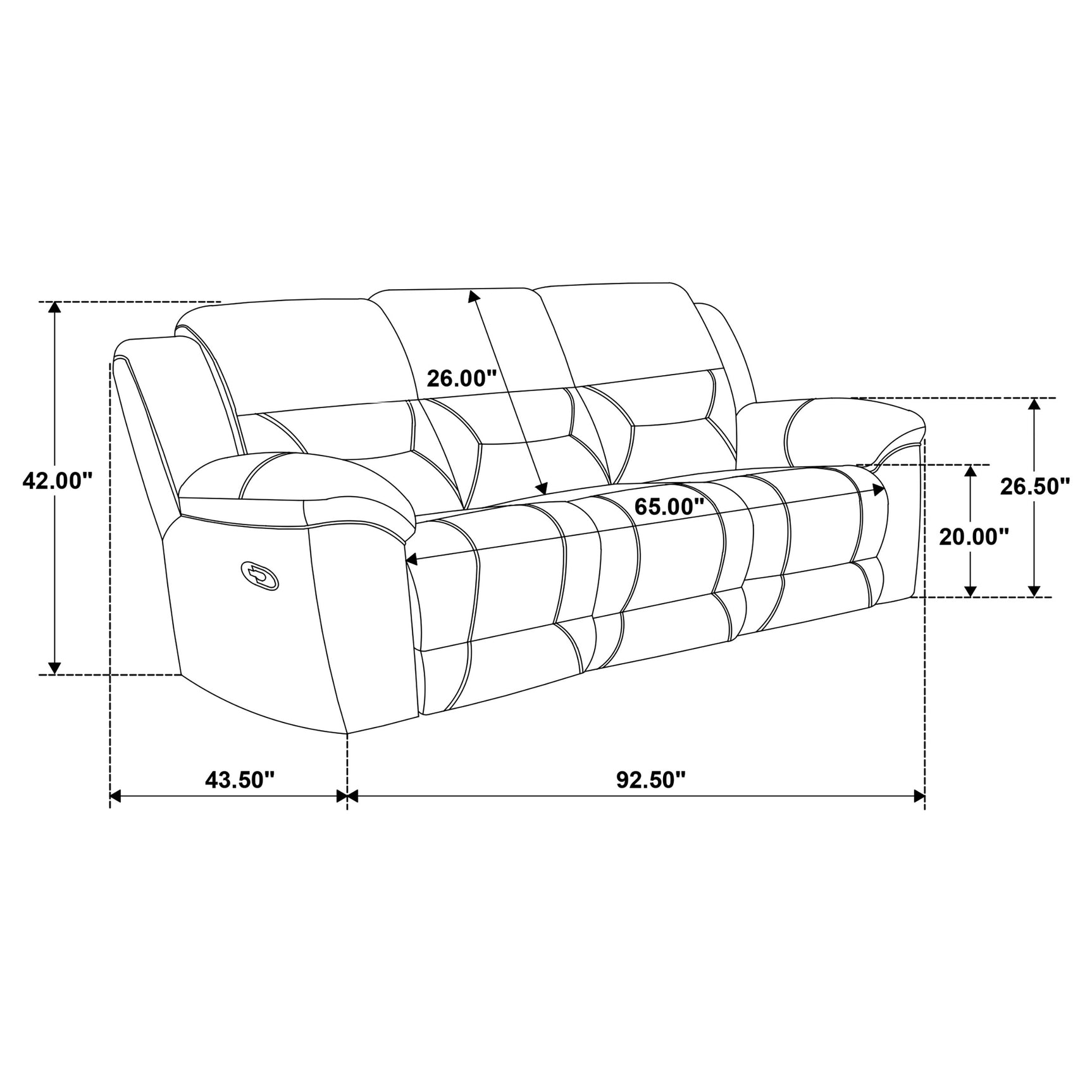 Gilson 2-piece Chenille Upholstered Reclining Sofa Set Grey - Tampa Furniture Outlet