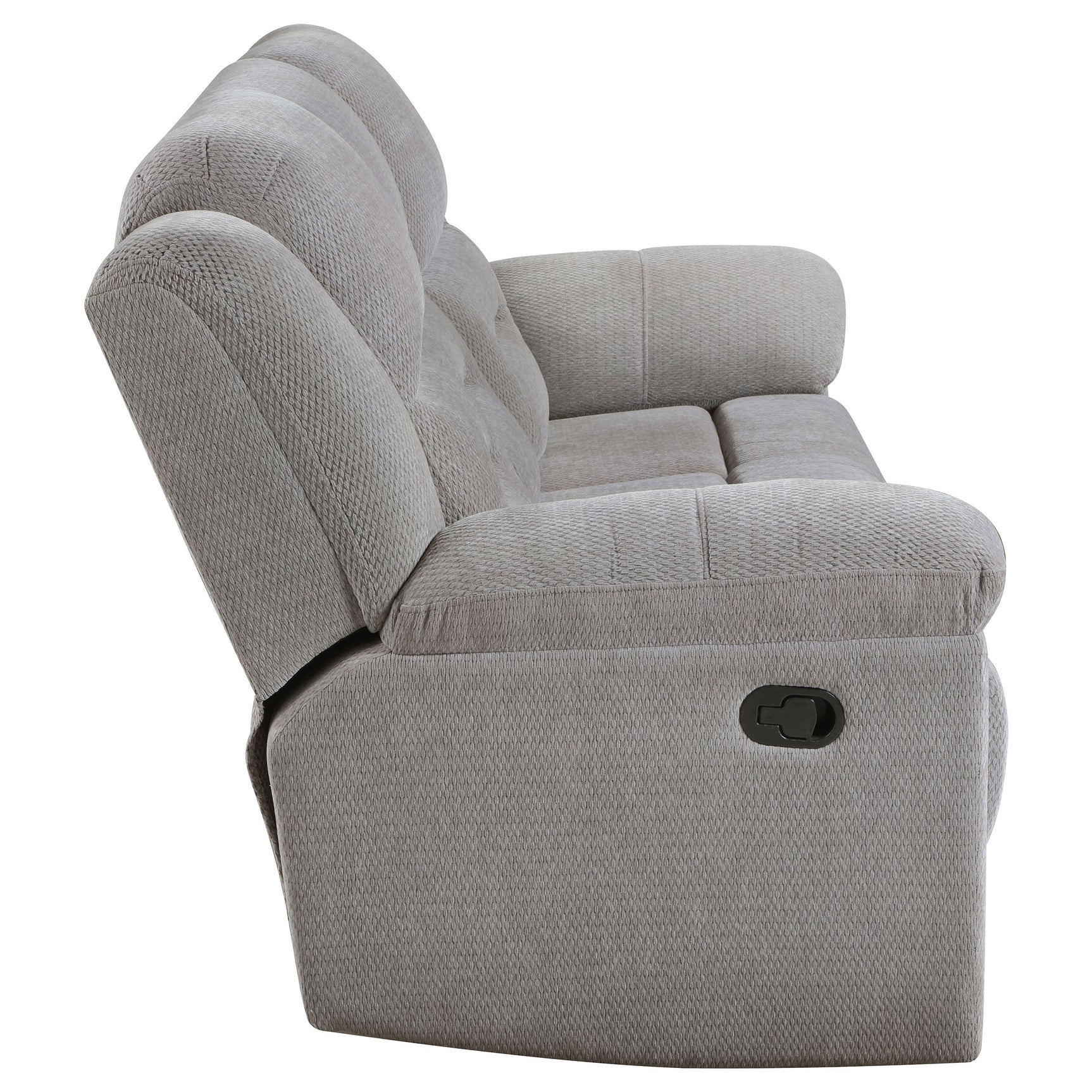 Gilson Chenille Upholstered Reclining Sofa Grey - Tampa Furniture Outlet