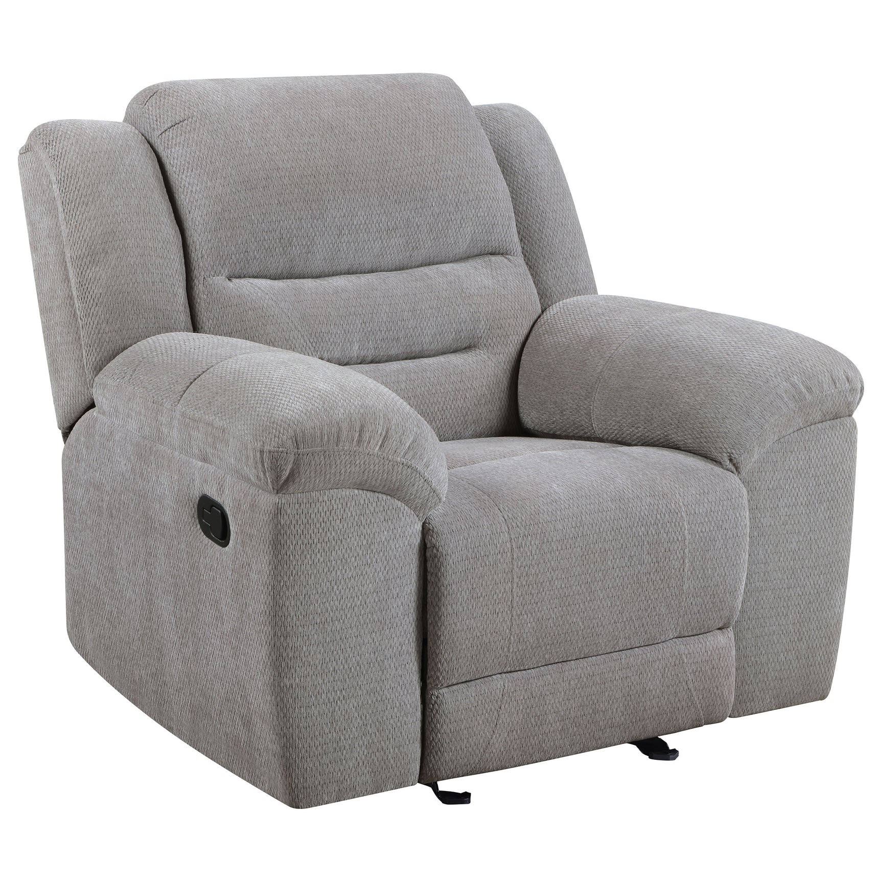 Gilson Chenille Upholstered Glider Recliner Chair Grey - Tampa Furniture Outlet