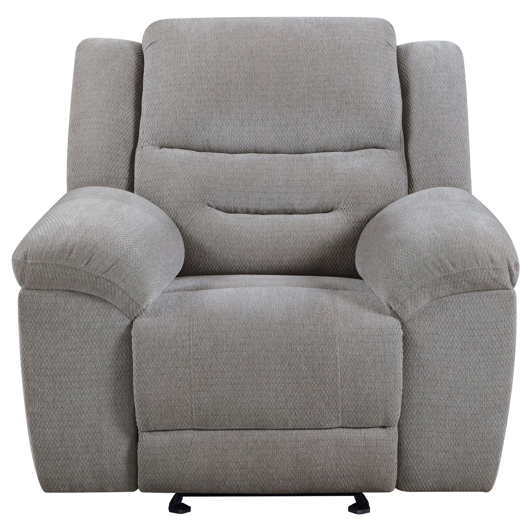 Gilson Chenille Upholstered Glider Recliner Chair Grey - Tampa Furniture Outlet