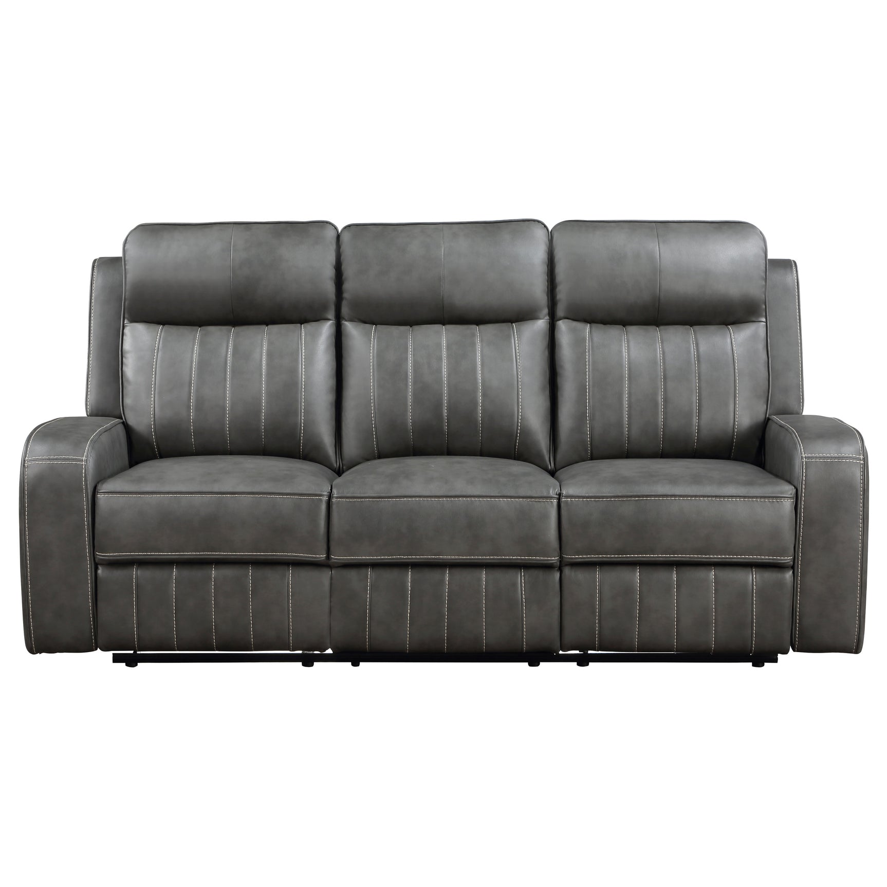 Raelynn Upholstered Track Arm Motion Sofa Grey - Tampa Furniture Outlet