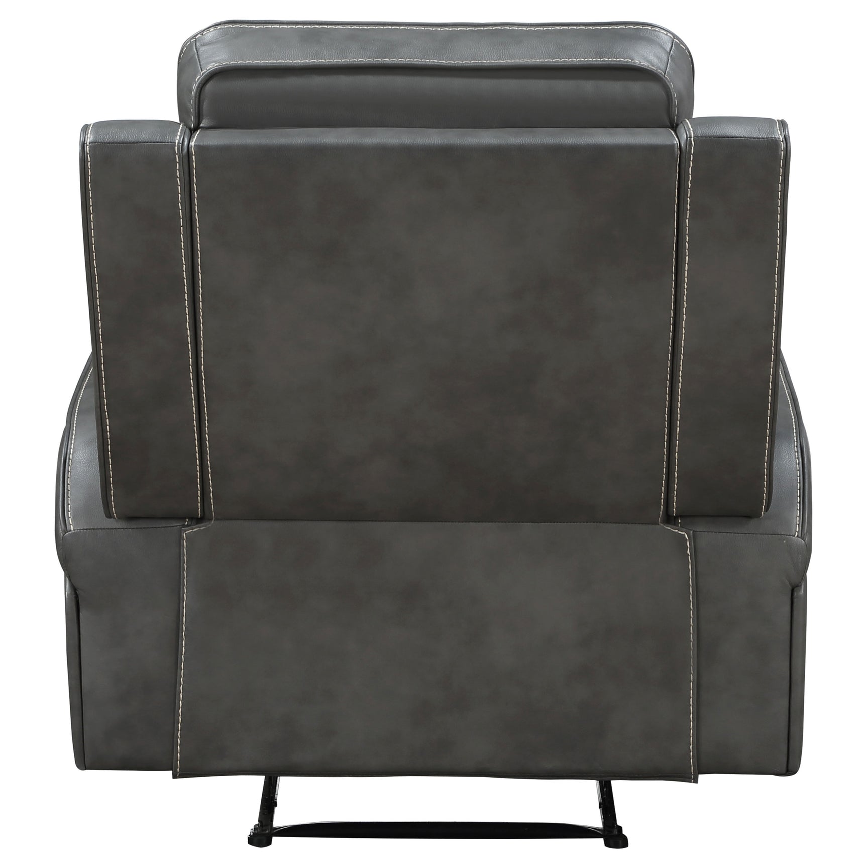 Raelynn Upholstered Track Arm Recliner Grey - Tampa Furniture Outlet