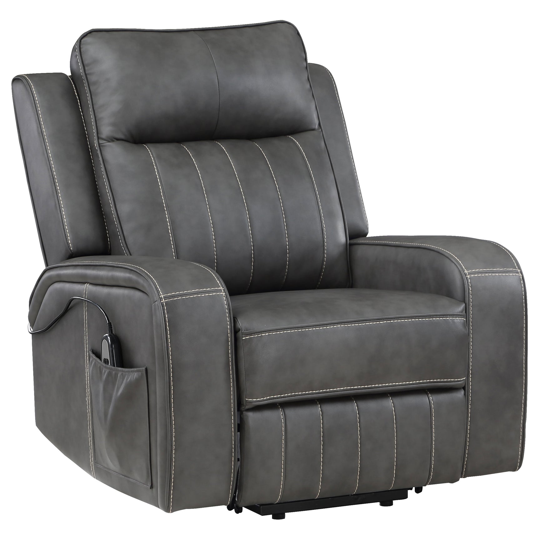 Raelynn Upholstered Power Lift Recliner Chair Grey - Tampa Furniture Outlet