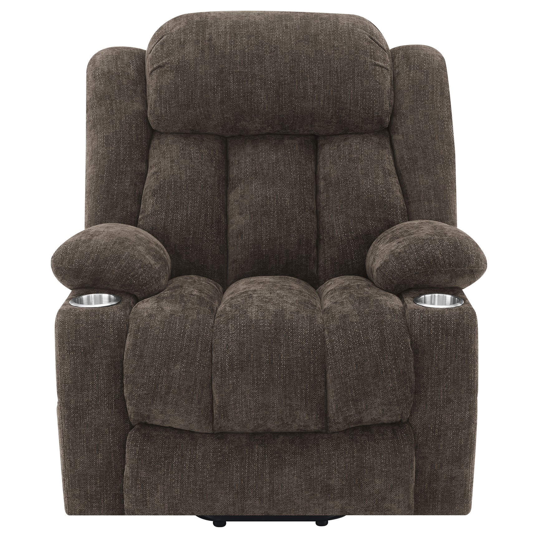 Houston Upholstered Power Lift Recliner Chair Dark Brown - Tampa Furniture Outlet