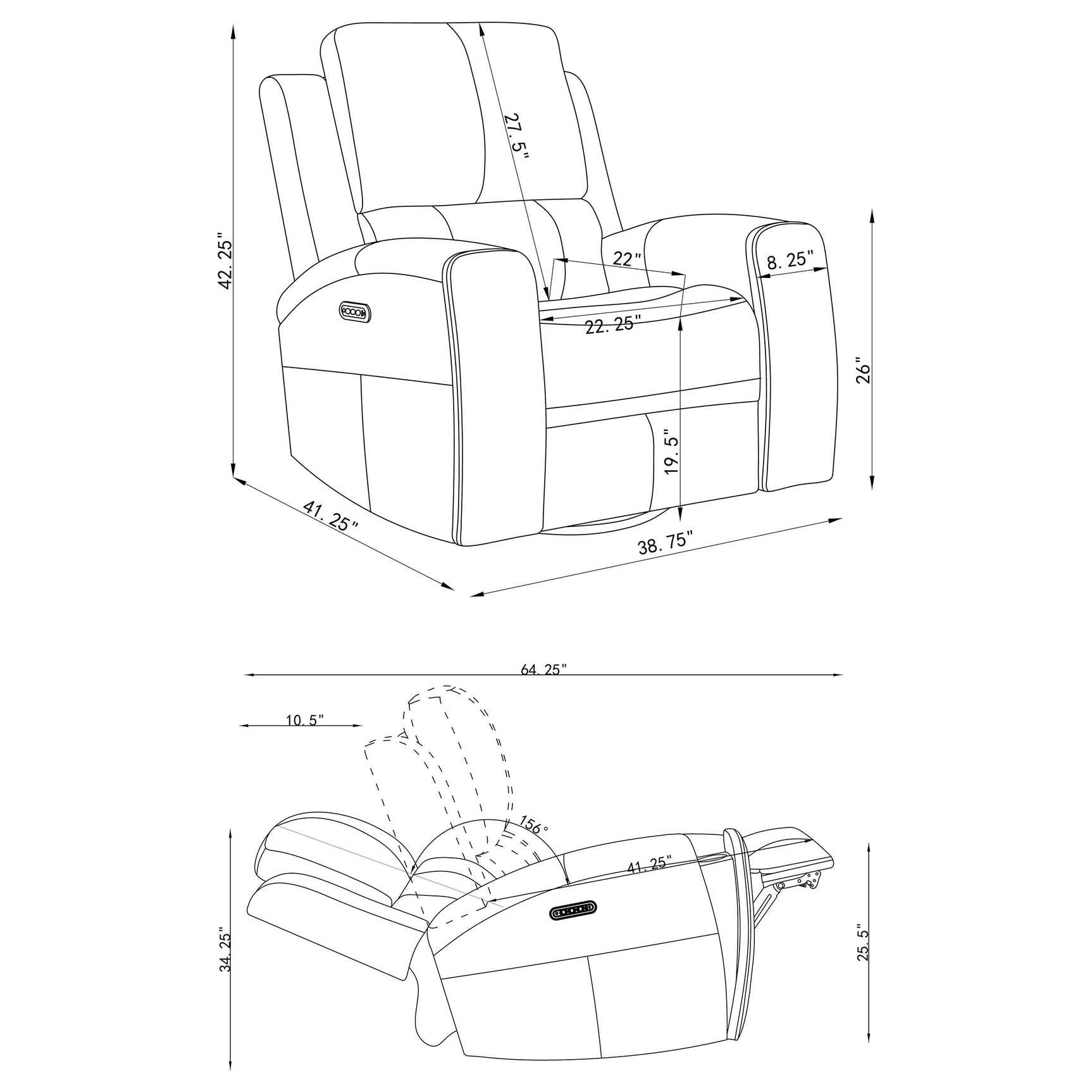 Brickston 3-piece Triple Power Reclining Sofa Set Charcoal