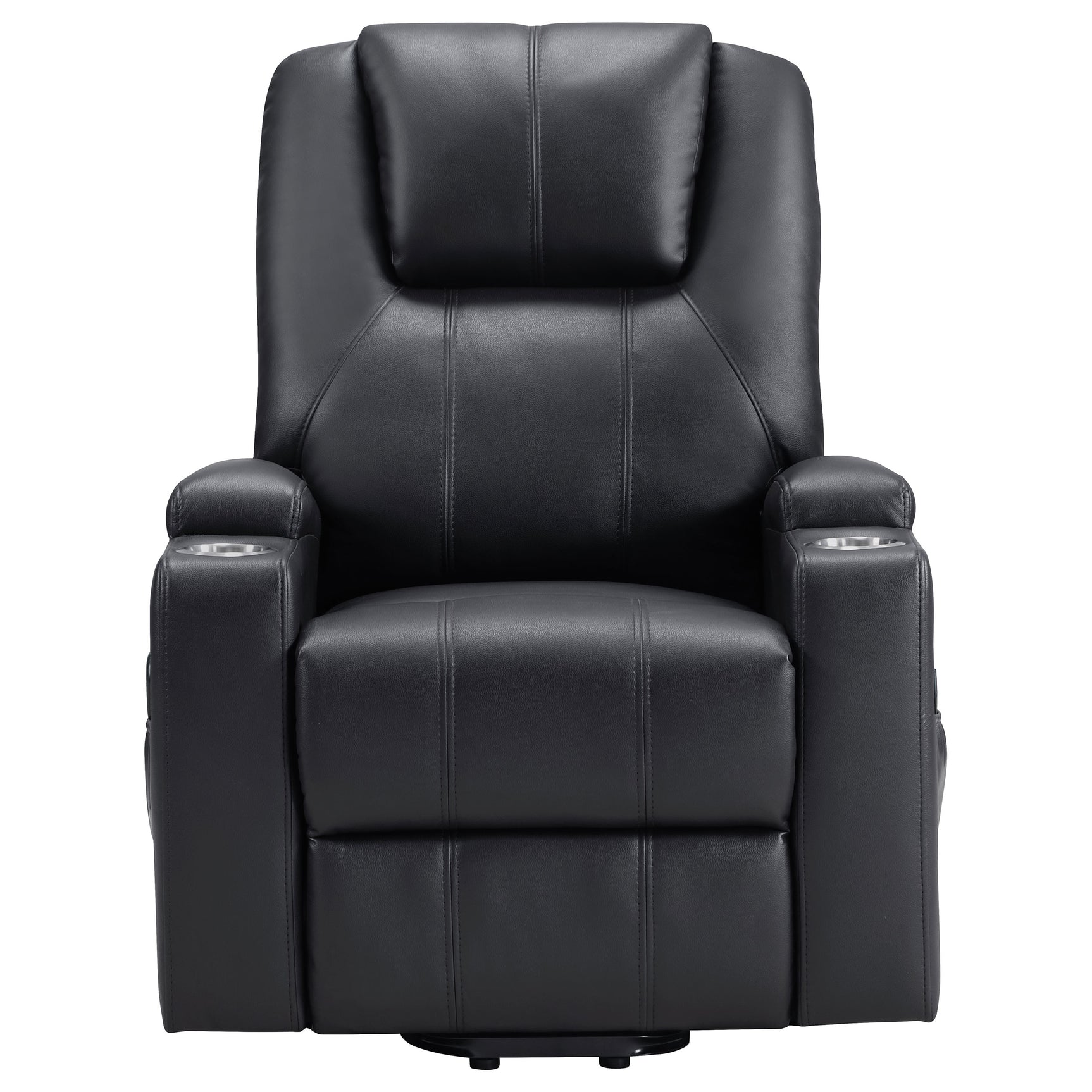 Armstrong Upholstered Power Lift Massage Recliner Espresso - Tampa Furniture Outlet
