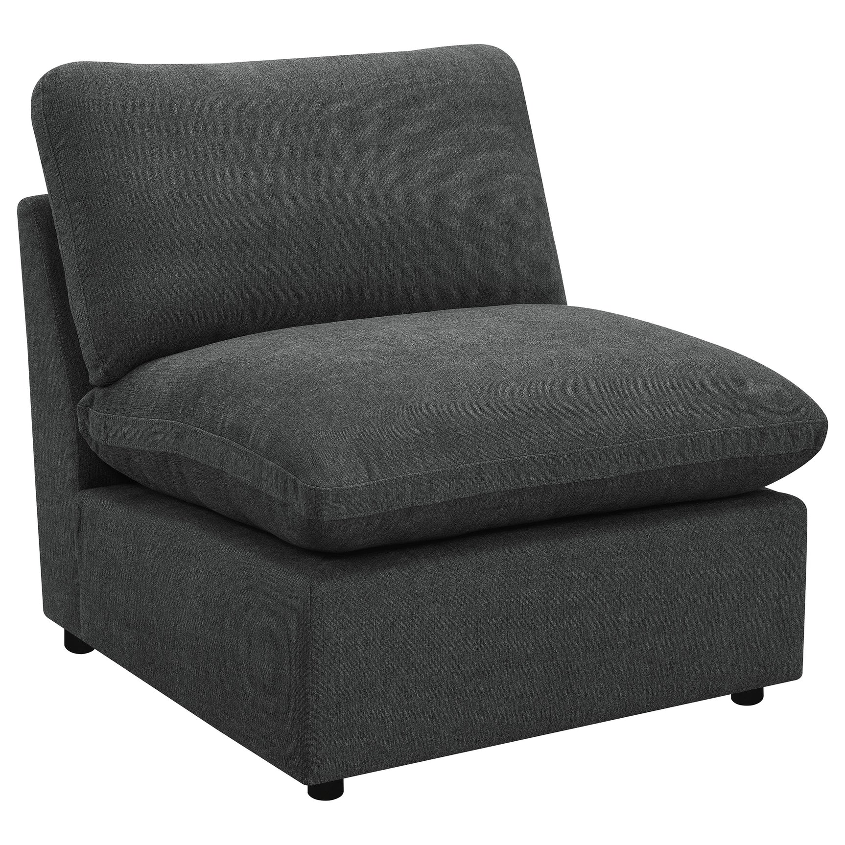 Tampa Furniture Outlet - Coaster - Collins Modular Armless Chair Dark Grey - 609530AC