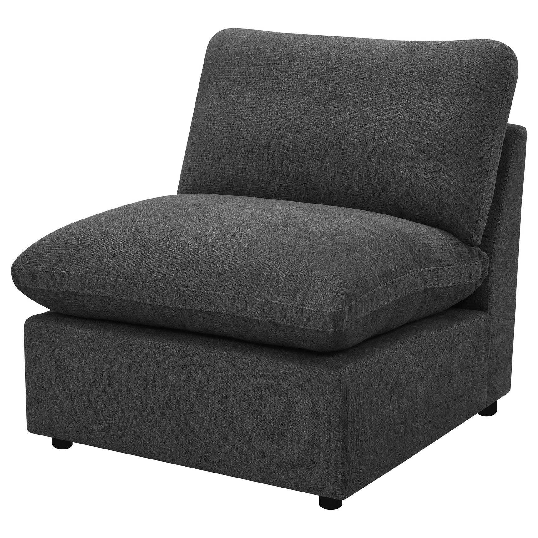 Collins Modular Armless Chair Dark Grey - Tampa Furniture Outlet