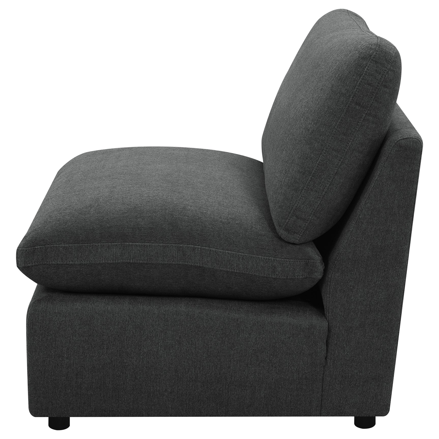 Collins Modular Armless Chair Dark Grey - Tampa Furniture Outlet