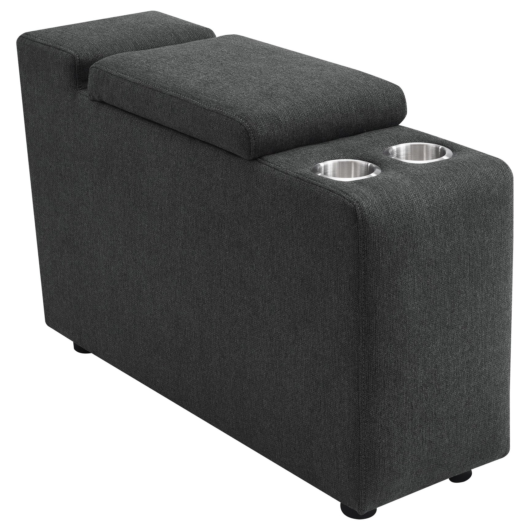 Tampa Furniture Outlet - Coaster - Collins Upholstered Modular Storage Console Dark Grey - 609530CON