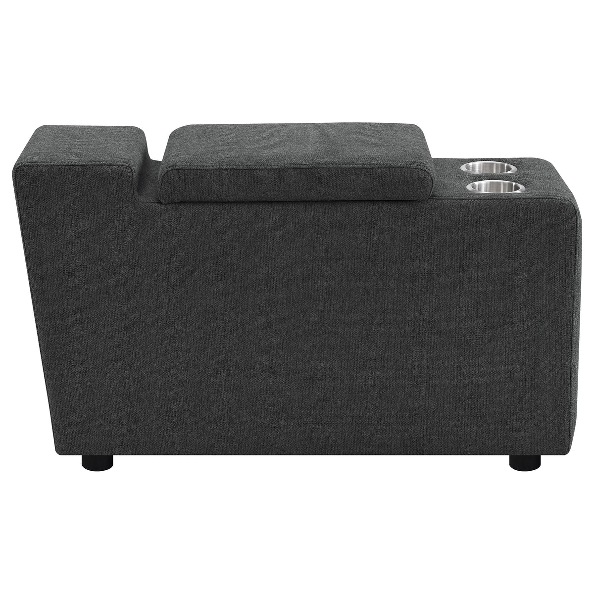 Collins Upholstered Modular Storage Console Dark Grey